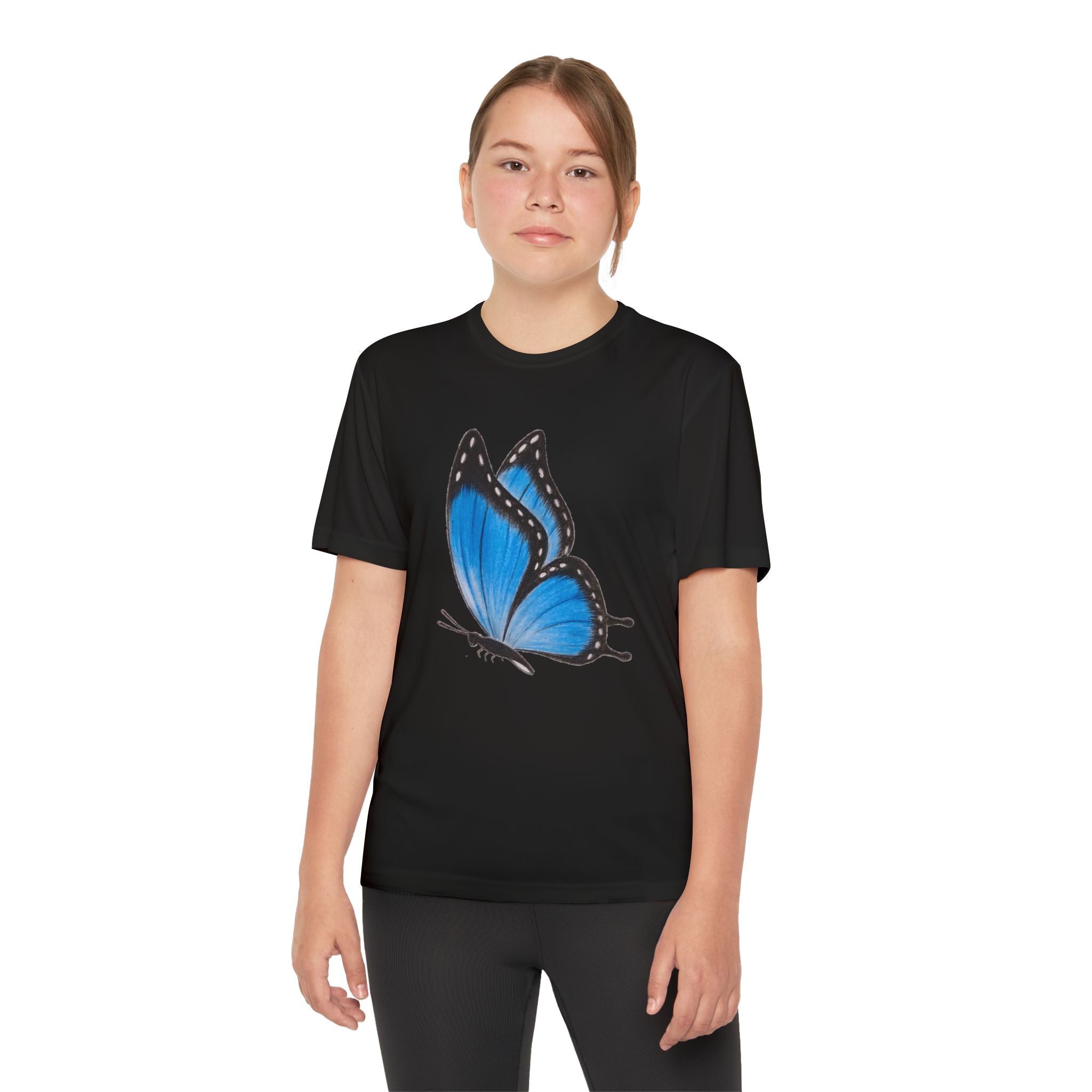 Butterffy Youth T-Shirt Sports Graphic Tee, Cool Athletic Shirt for Kids, Perfect for Sports Events, Team Spirit