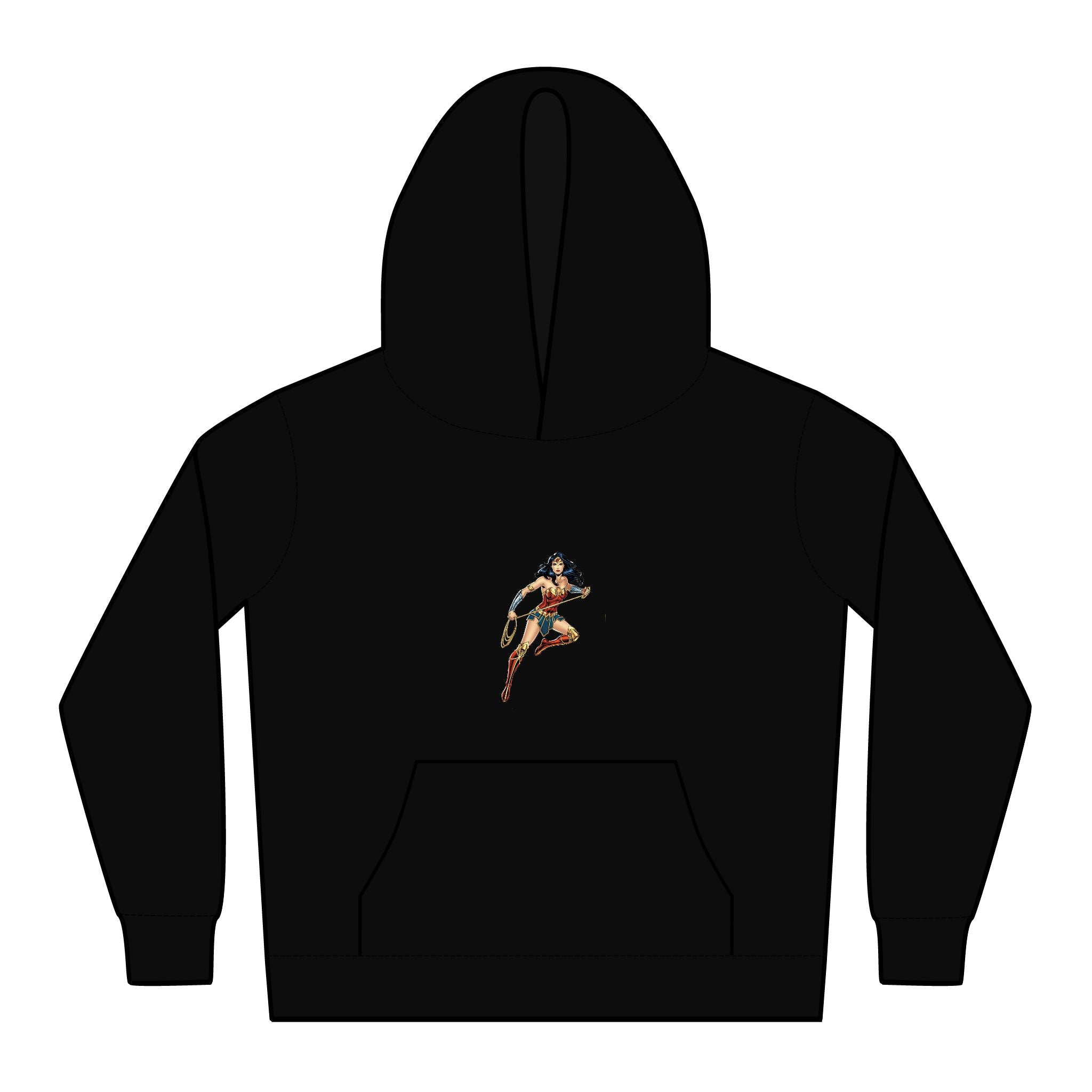 Wonder Woman Kids Chill Hoodie, Cozy Pullover, Stylish Youth Sweatshirt, Fun Colorful Hoodie, Comfortable Layering Piece