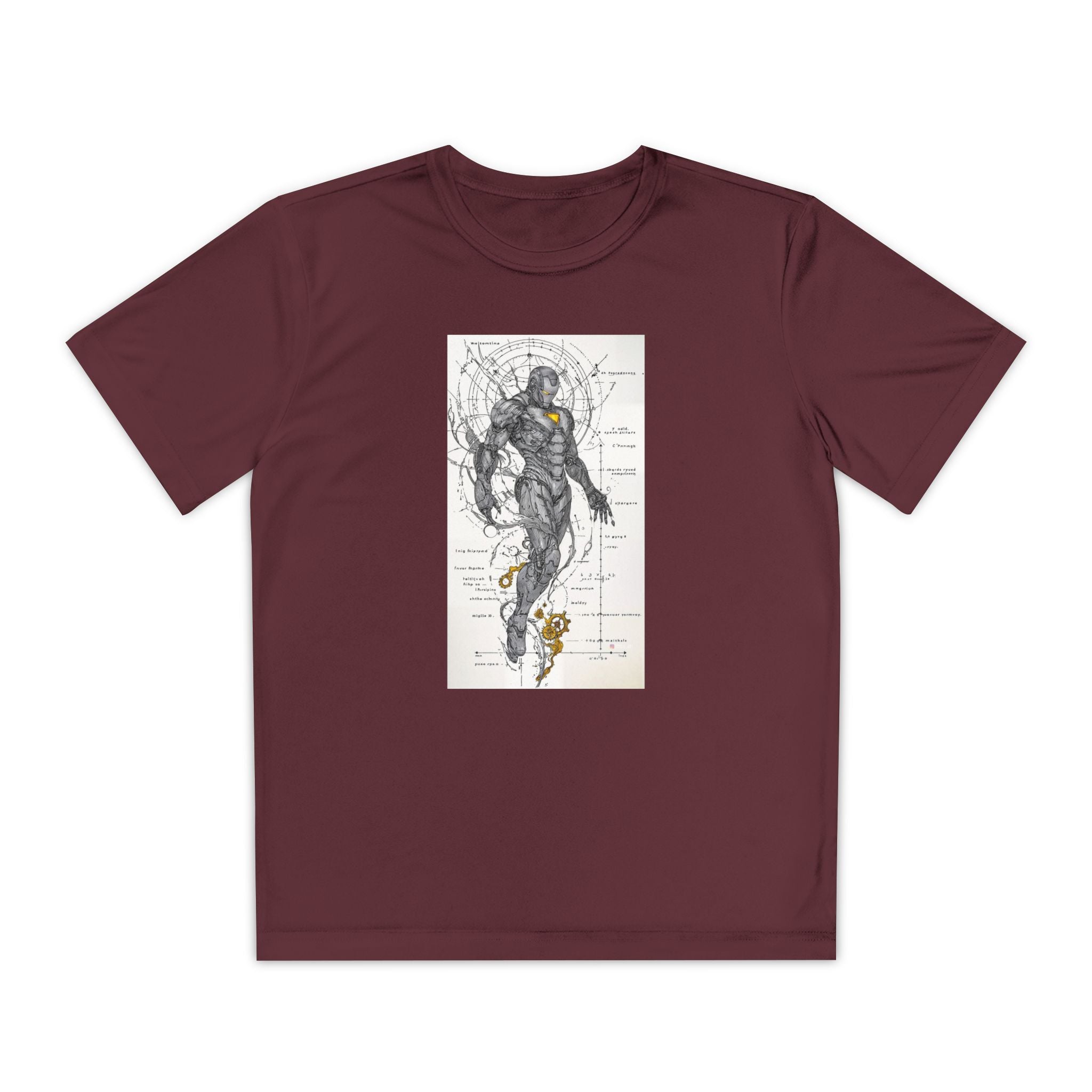 Superhero Youth T-Shirt Sports Graphic Tee, Cool Athletic Shirt for Kids