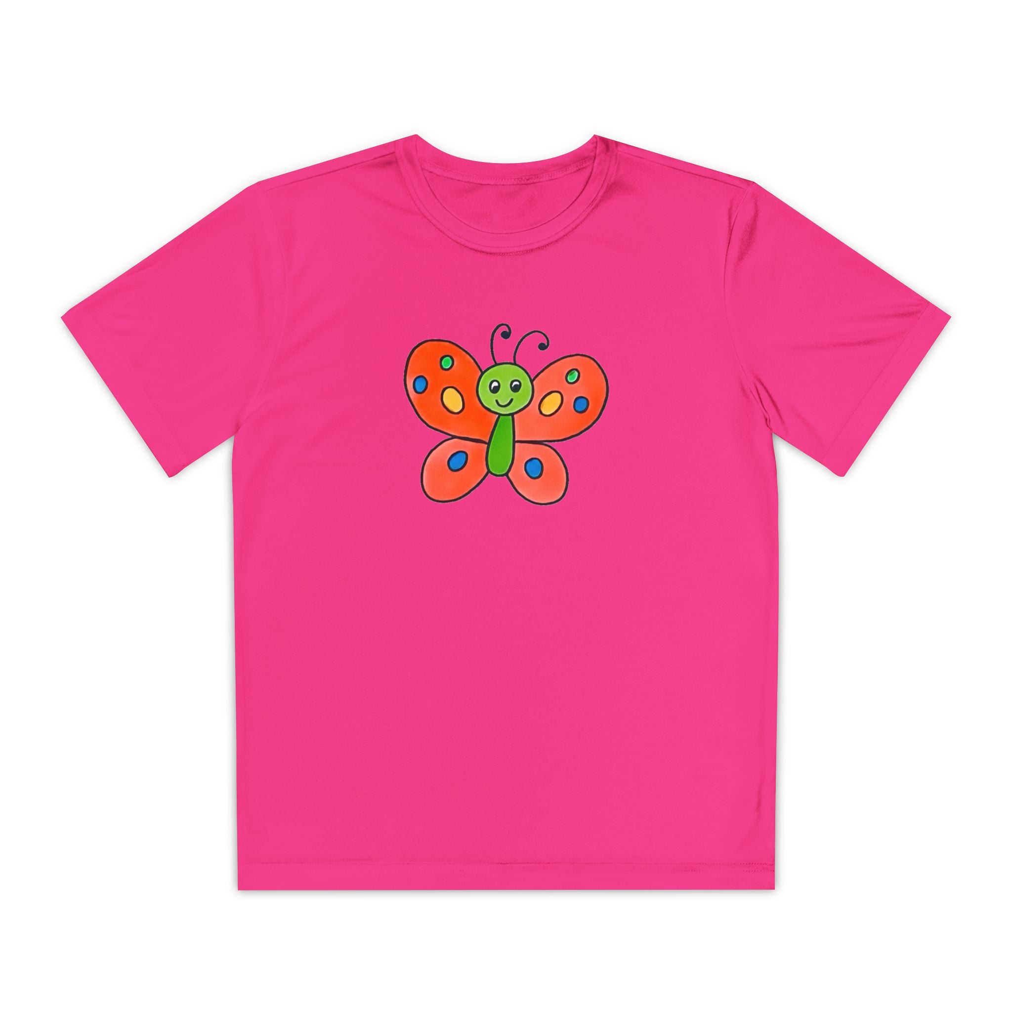Butterffy Youth T-Shirt Sports Graphic Tee, Cool Athletic Shirt for Kids, Perfect for Sports Events, Team Spirit
