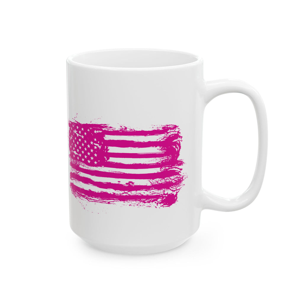 USA Pink Flag Patriotic Mug