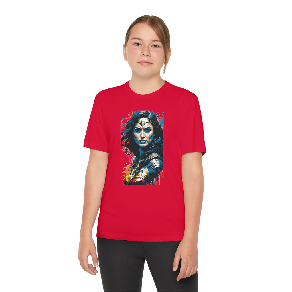 Superhero Youth T-Shirt Sports Graphic Tee, Cool Athletic Shirt for Kids