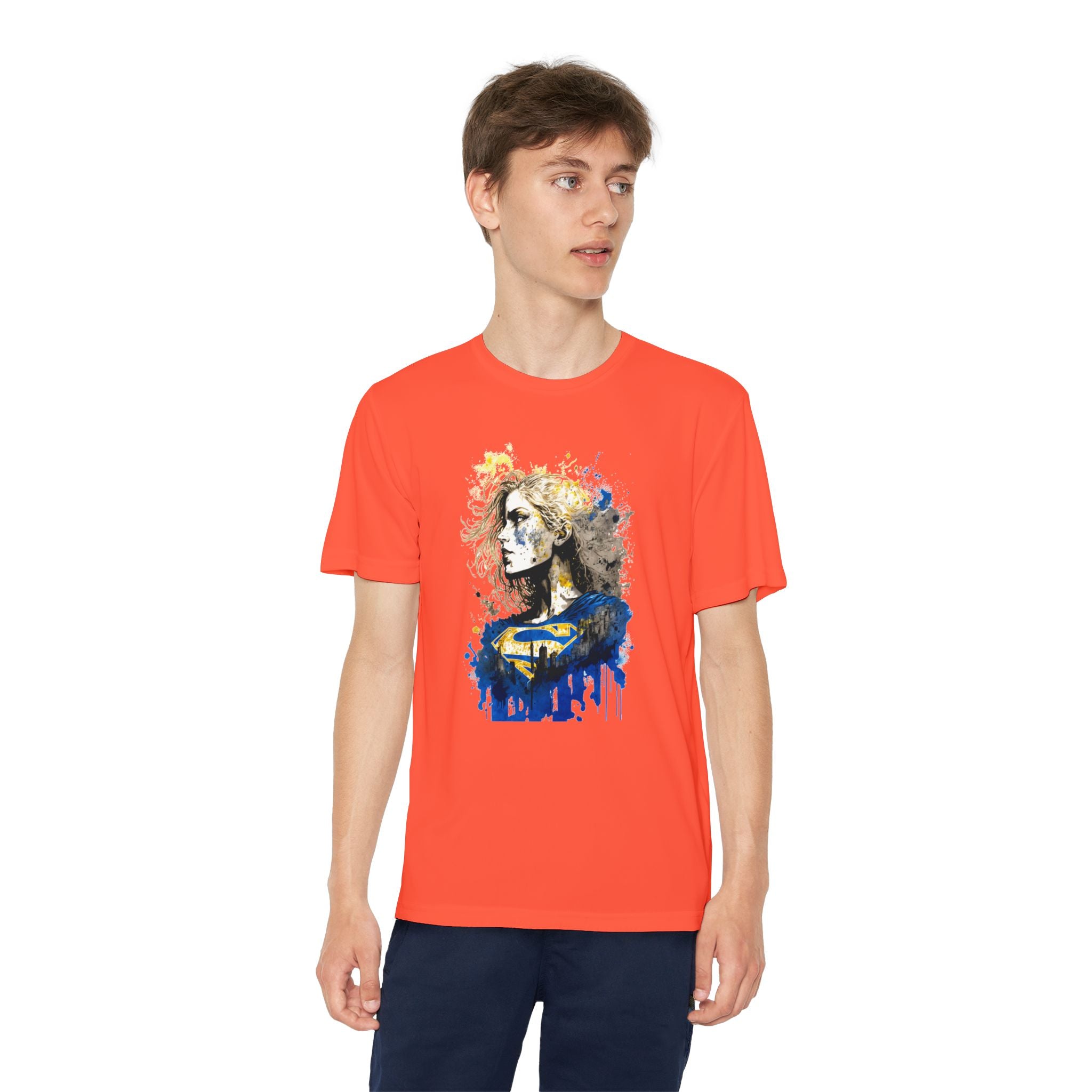 Superhero Youth T-Shirt Sports Graphic Tee, Cool Athletic Shirt for Kids