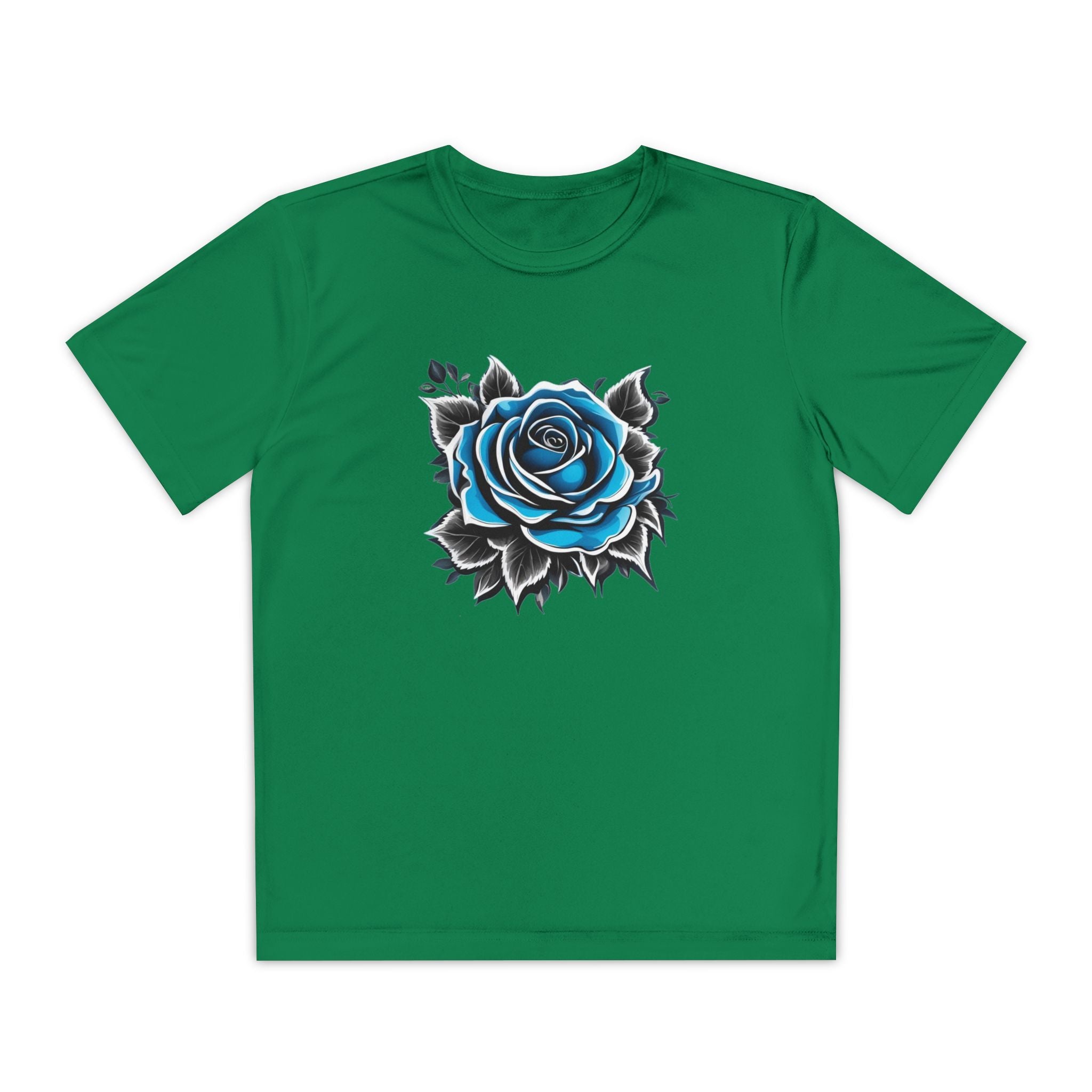 Flower Youth T-Shirt Sports Graphic Tee, Cool Athletic Shirt for Kids