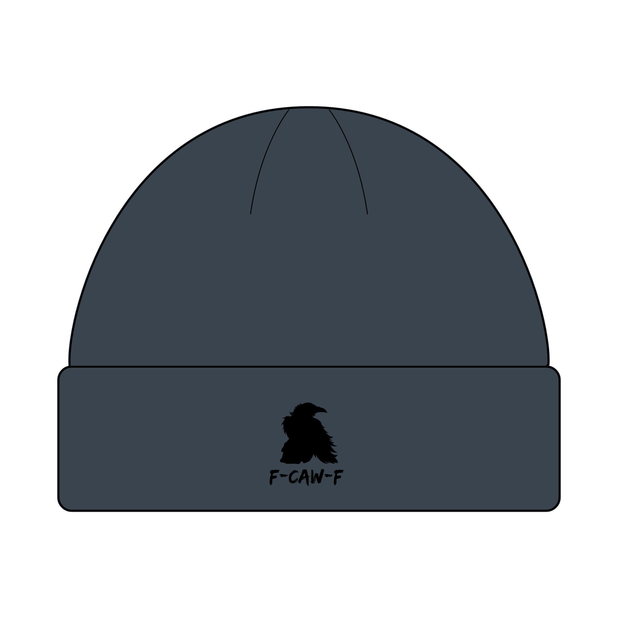 F-CAW-F Beanie Hat - Knit Winter Cap, Warm Headwear, Cozy Skull Cap, Cute Slouchy Beanie, Stylish Knit Beanie