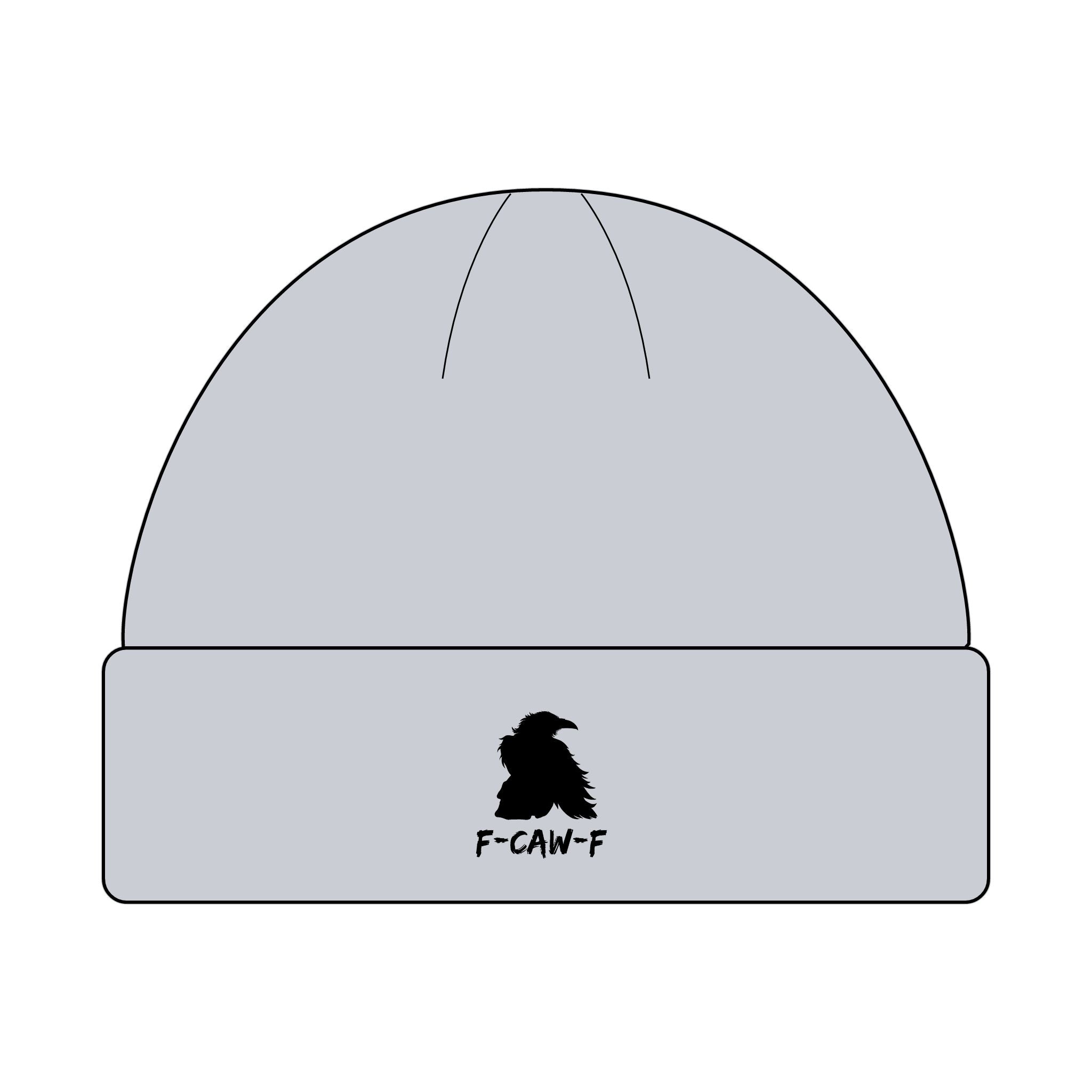F-CAW-F Beanie Hat - Knit Winter Cap, Warm Headwear, Cozy Skull Cap, Cute Slouchy Beanie, Stylish Knit Beanie
