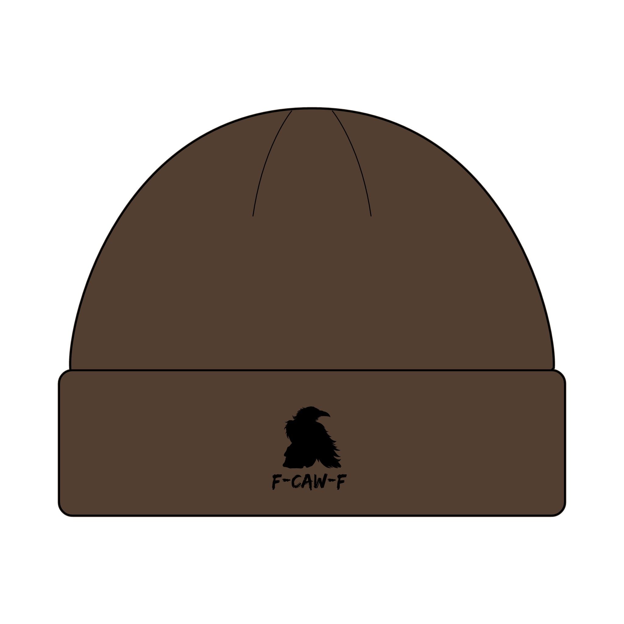 F-CAW-F Beanie Hat - Knit Winter Cap, Warm Headwear, Cozy Skull Cap, Cute Slouchy Beanie, Stylish Knit Beanie