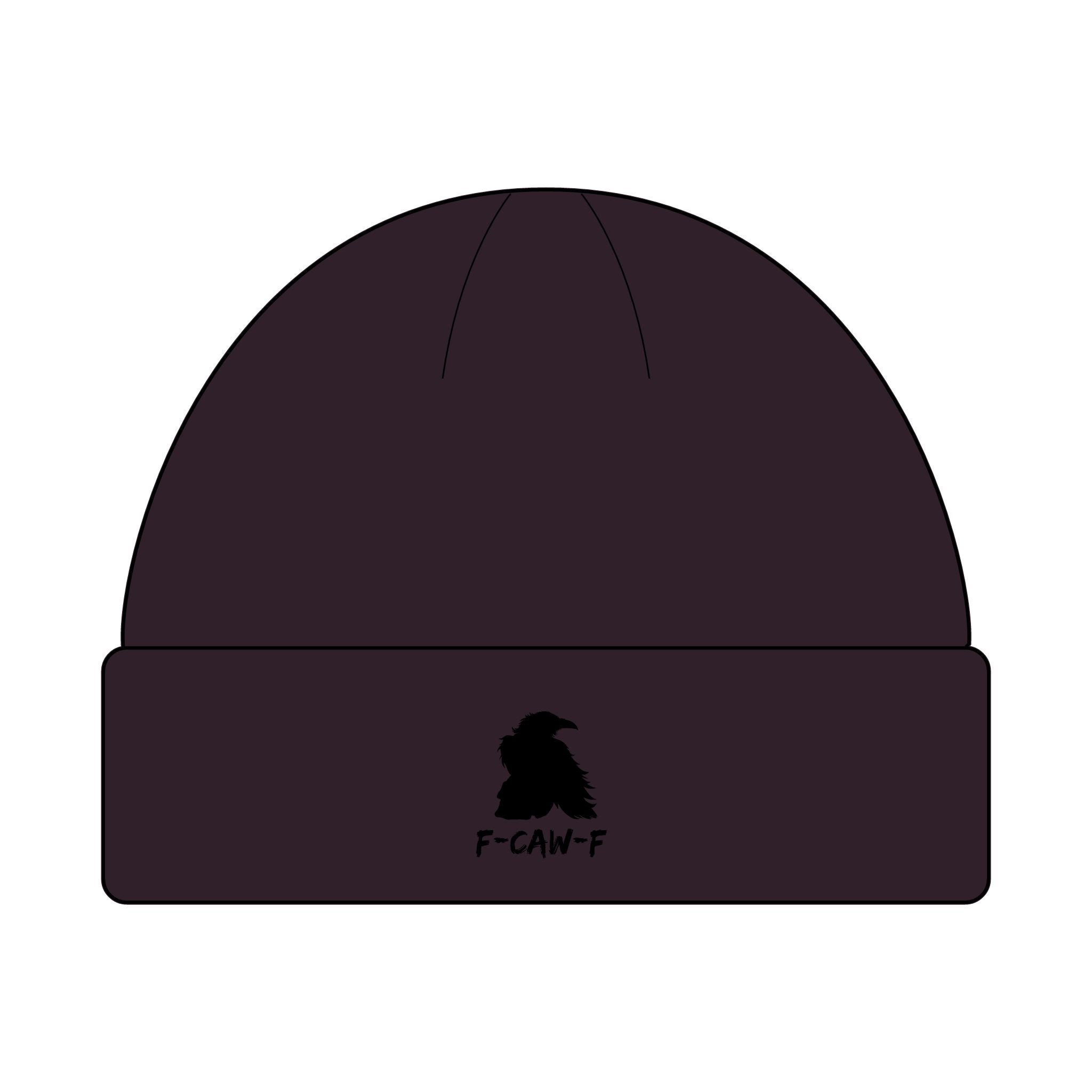 F-CAW-F Beanie Hat - Knit Winter Cap, Warm Headwear, Cozy Skull Cap, Cute Slouchy Beanie, Stylish Knit Beanie