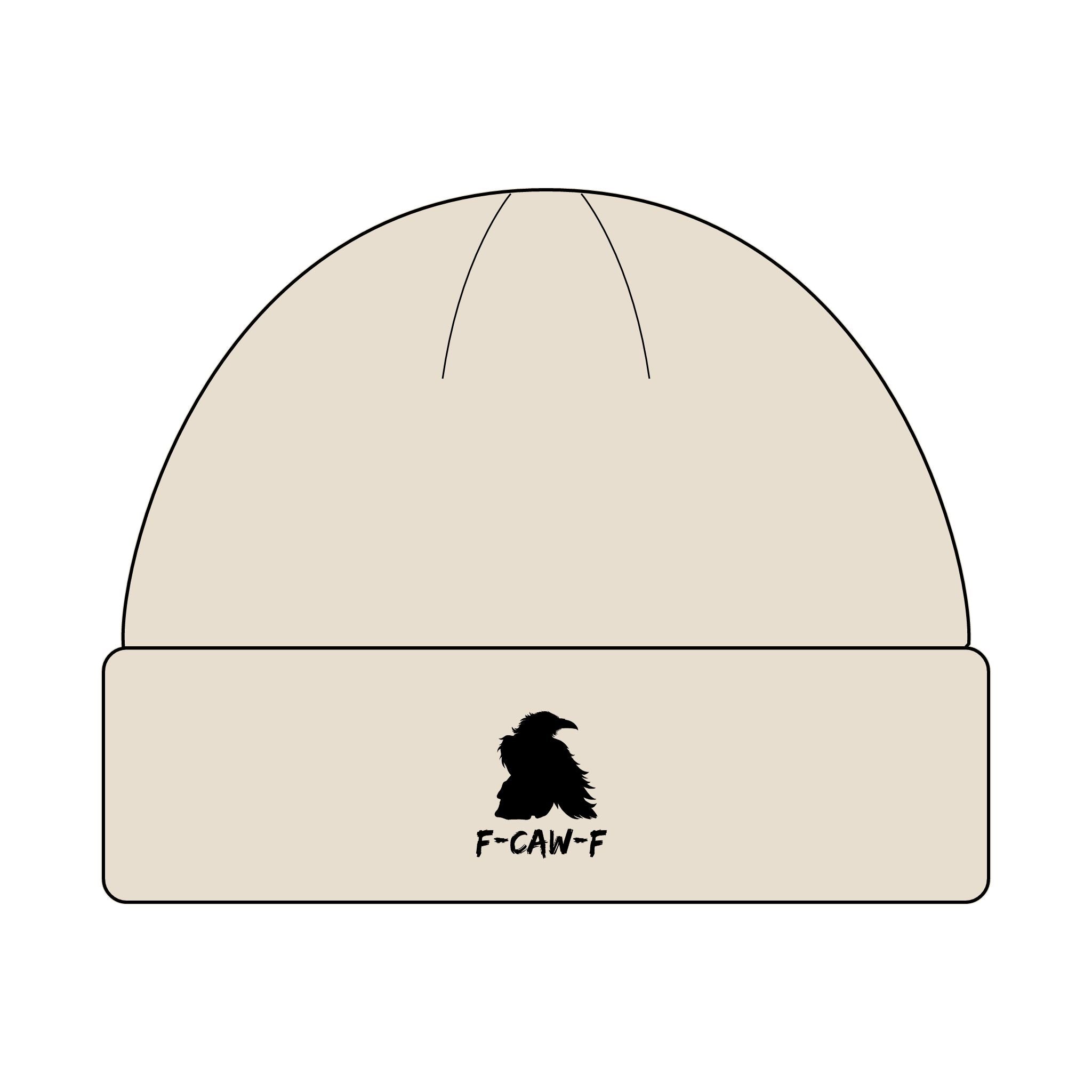 F-CAW-F Beanie Hat - Knit Winter Cap, Warm Headwear, Cozy Skull Cap, Cute Slouchy Beanie, Stylish Knit Beanie