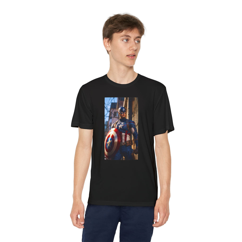 Captain America Superhero Marvel Patriotic, Kids Graphic T-Shirt, Boys Hero Top, Girls Comic Book Clothing, Birthday