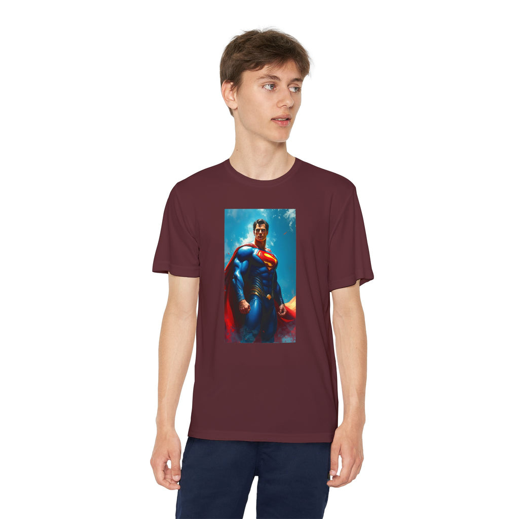 Superman Superhero Marvel T-Shirt, Youth Competitor Tee,  Kids Comic Book Hero Top, Children's Graphic Tee, Youth Super Power T-Shirt