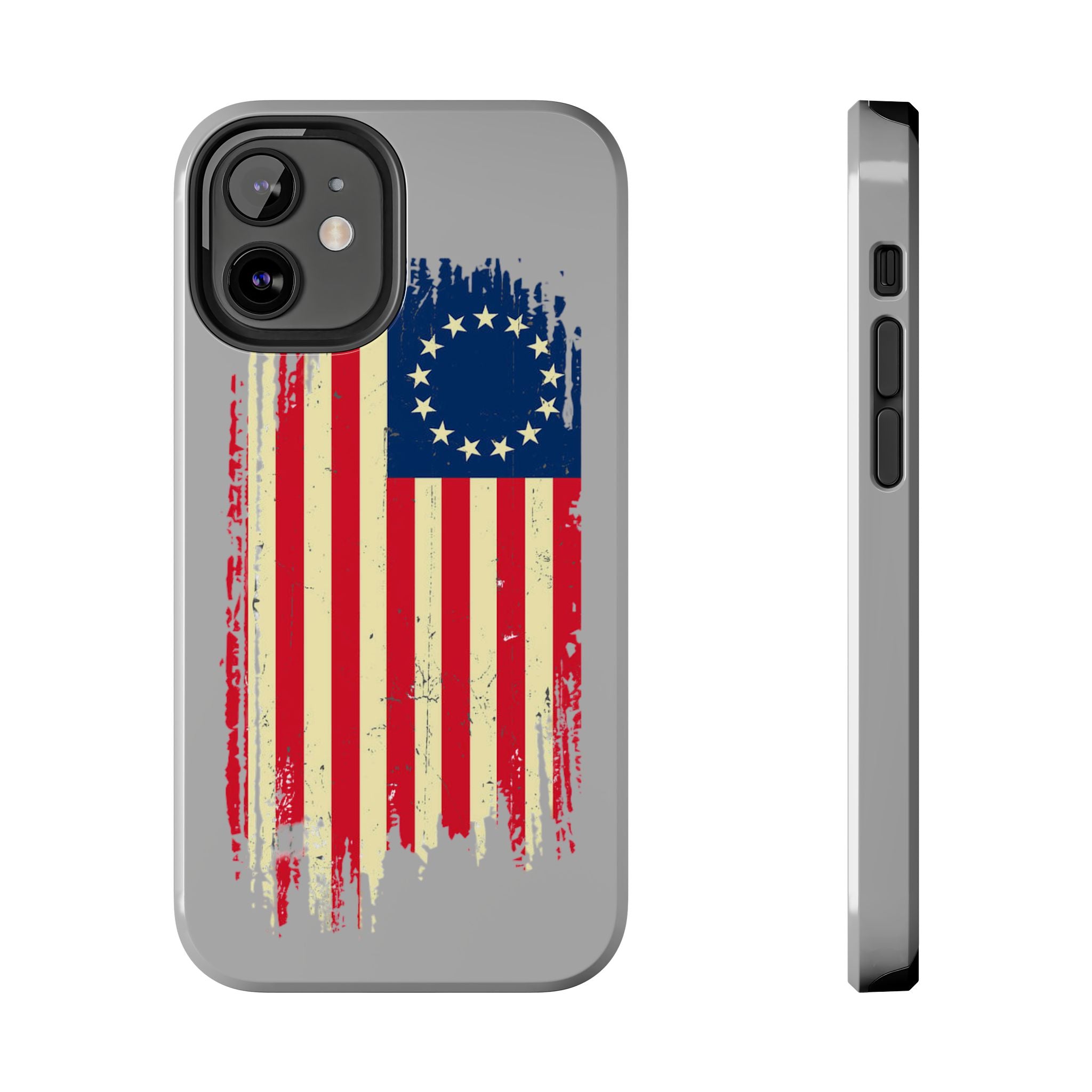 Patriotic Phone Cases with Vintage Flag Design, Tough Case for Independence Day, Memorial Day, 4th of July, Gift for Veterans, USA Pride