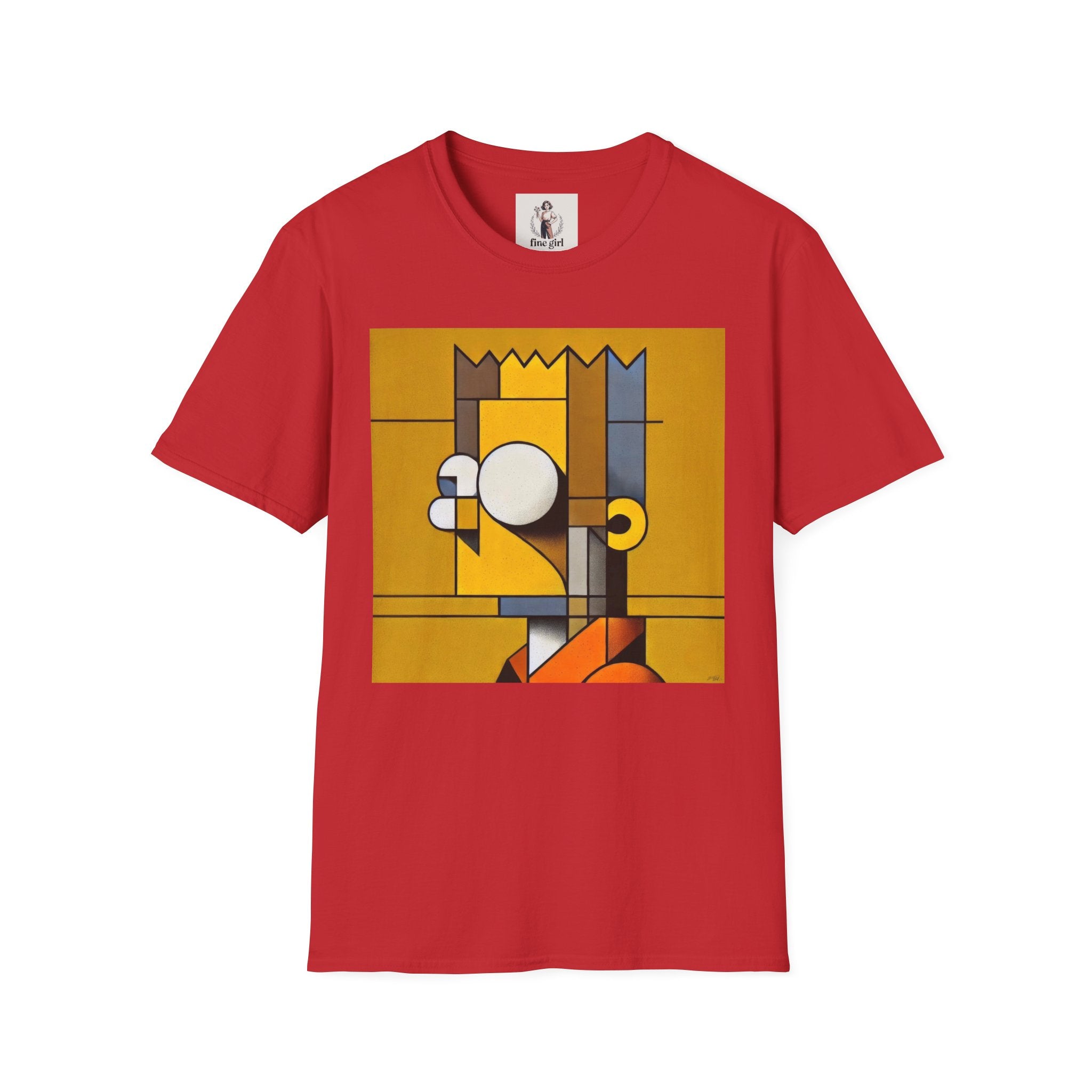 Bart Simpson TV Themed T-Shirt Unisex Softstyle T-Shirt