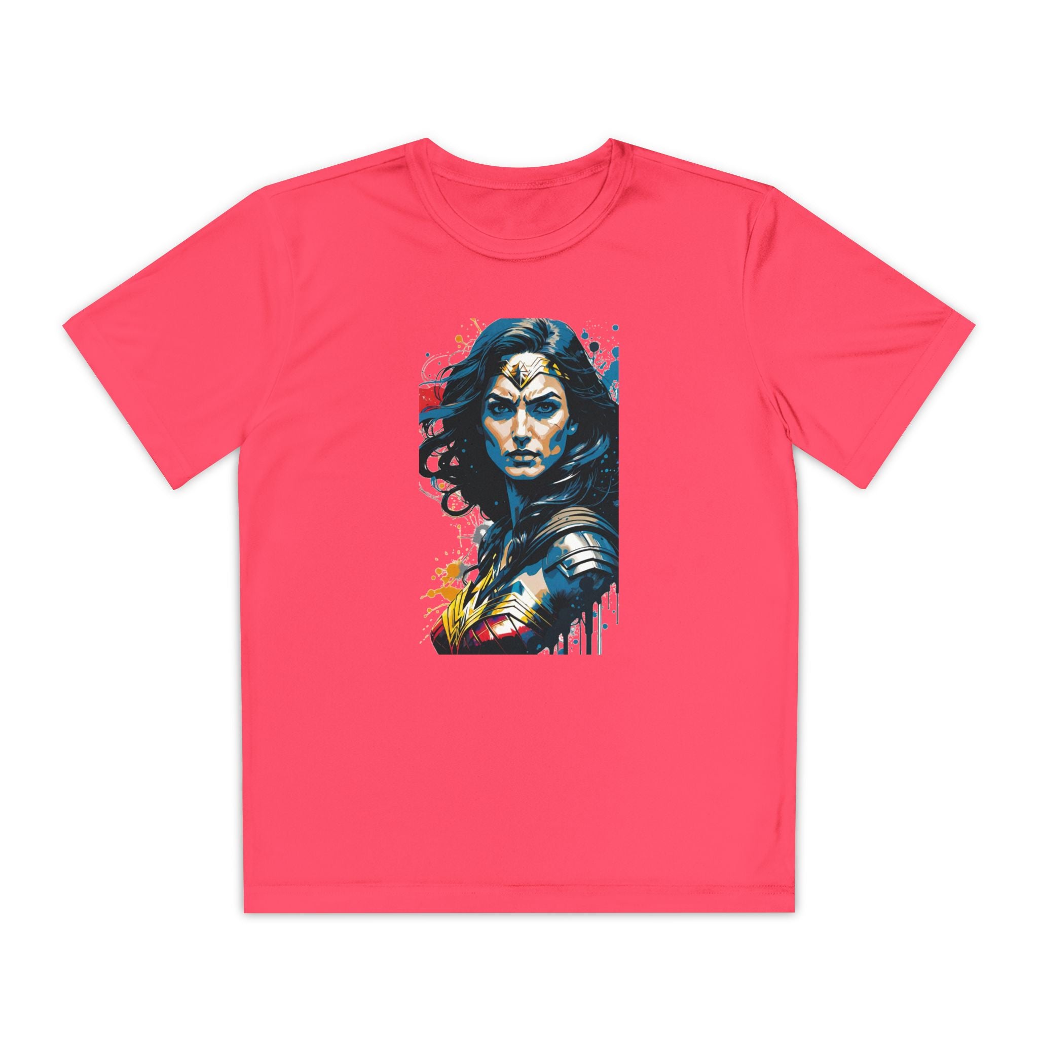 Superhero Youth T-Shirt Sports Graphic Tee, Cool Athletic Shirt for Kids