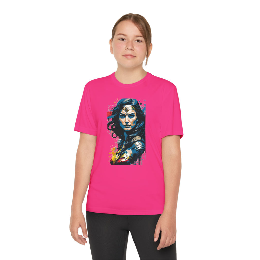 Superhero Youth T-Shirt Sports Graphic Tee, Cool Athletic Shirt for Kids
