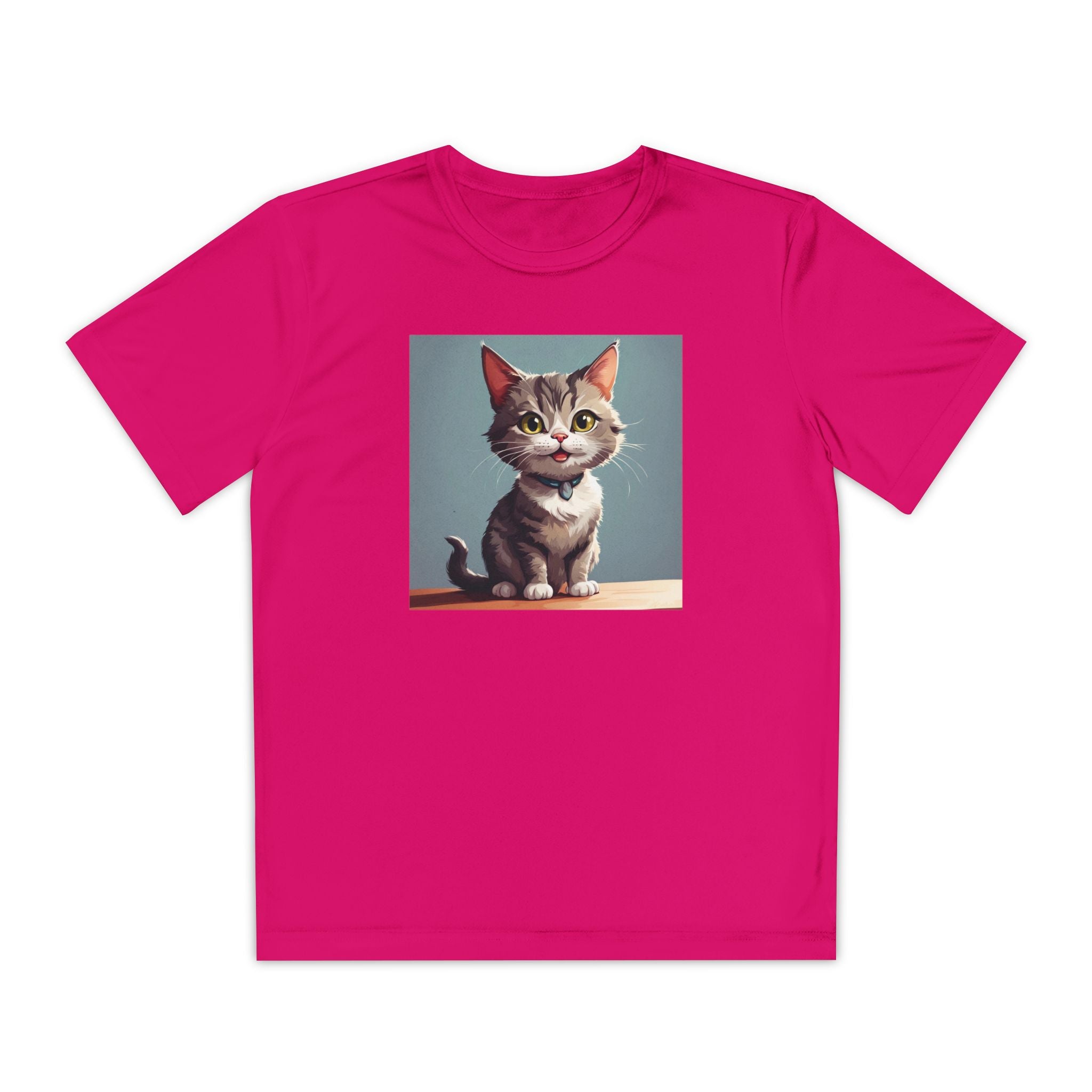 Youth Tee, Cute Kitten Graphic Shirt for Kids, Cat Lover Gift, Animal Theme Top, Children's Clothing, Feline Print Apparel