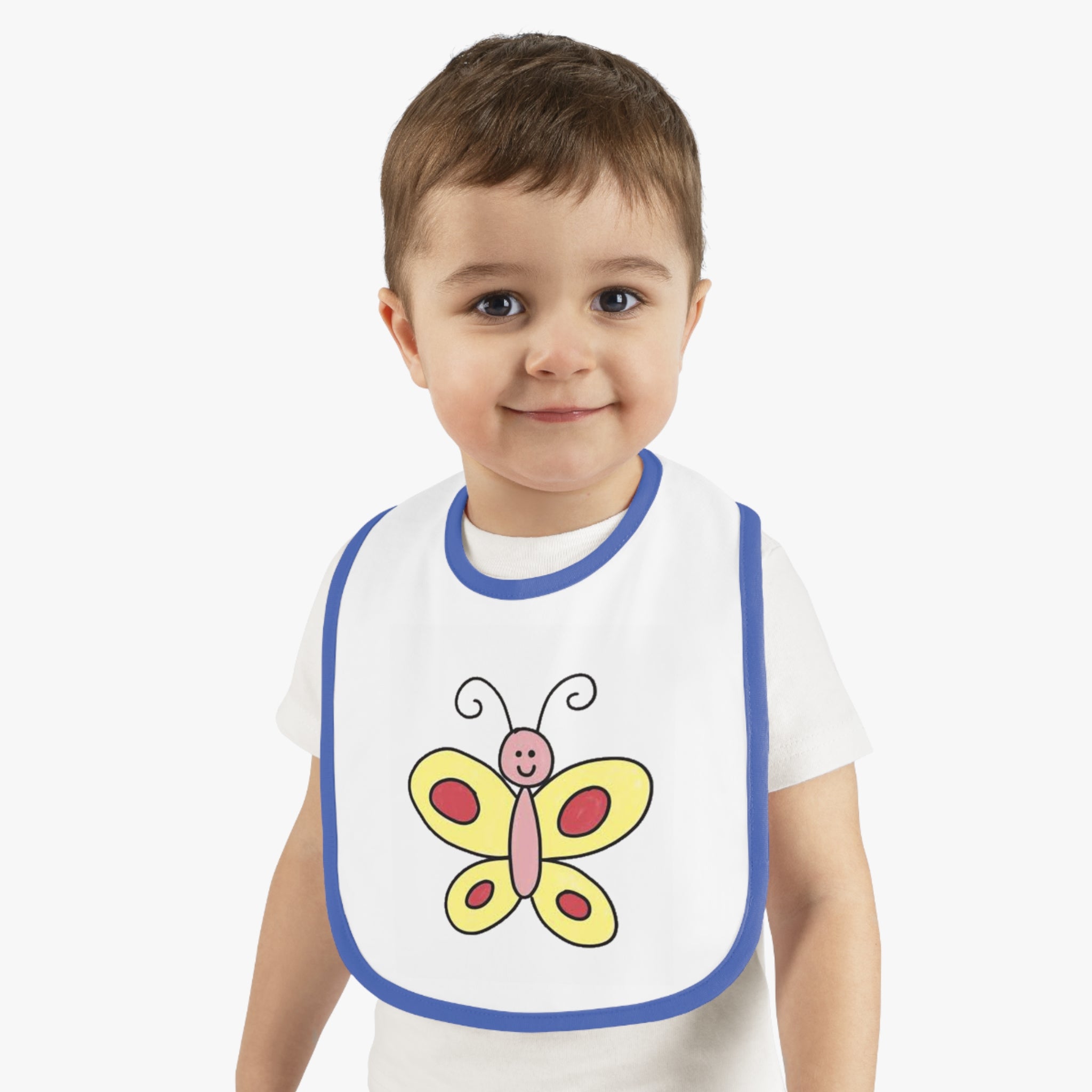 Butterfy Cute Baby Bib - Tiny but Mighty, Infant Feeding Bib, Baby Shower Gift, Newborn Accessories, Elephant Design, Everyday Use