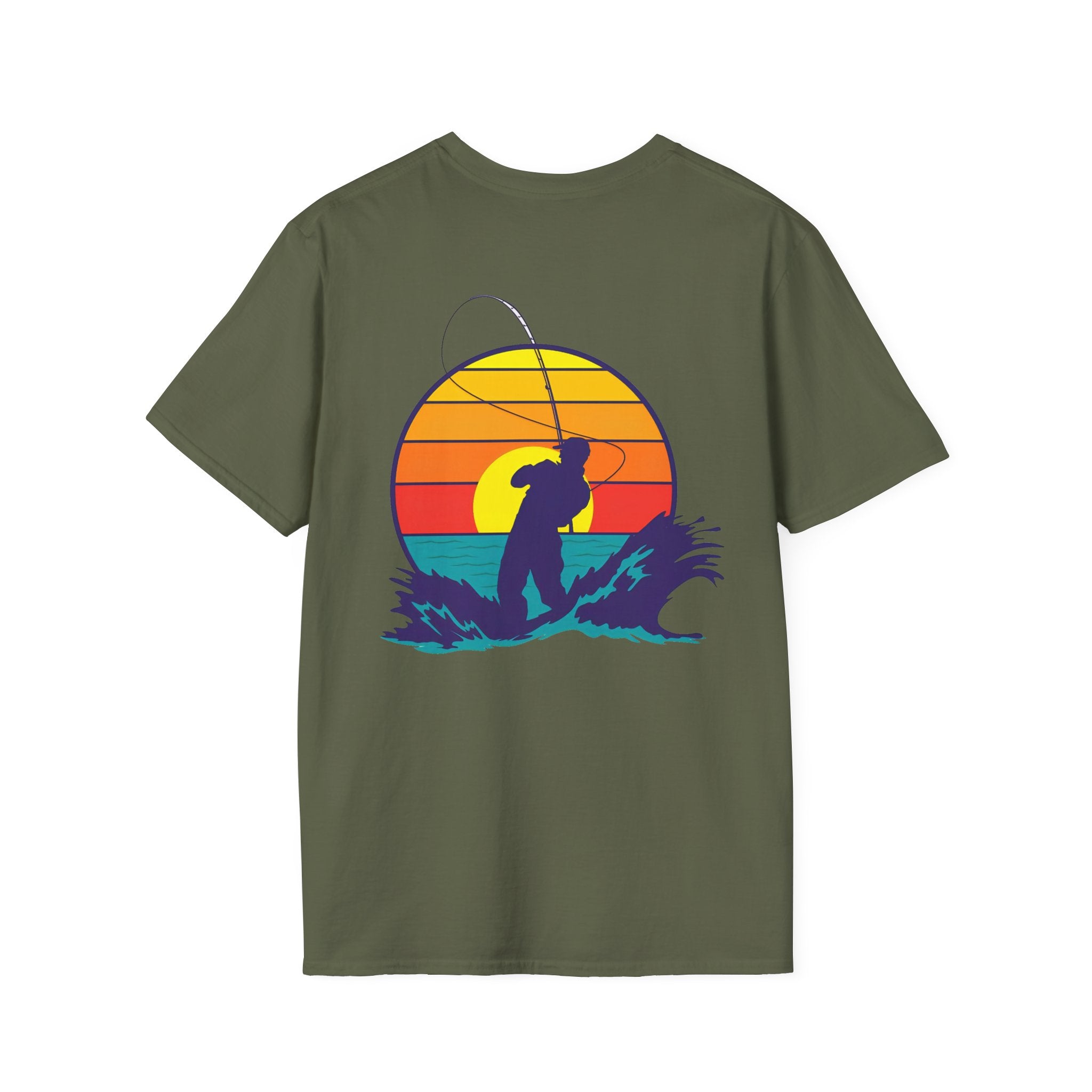 Patriotic Fishing t-shirt, American Flag Tee, 4th of July Shirt, USA Independence Day Top, Patriotic Graphic Tee, Unisex Patriotic