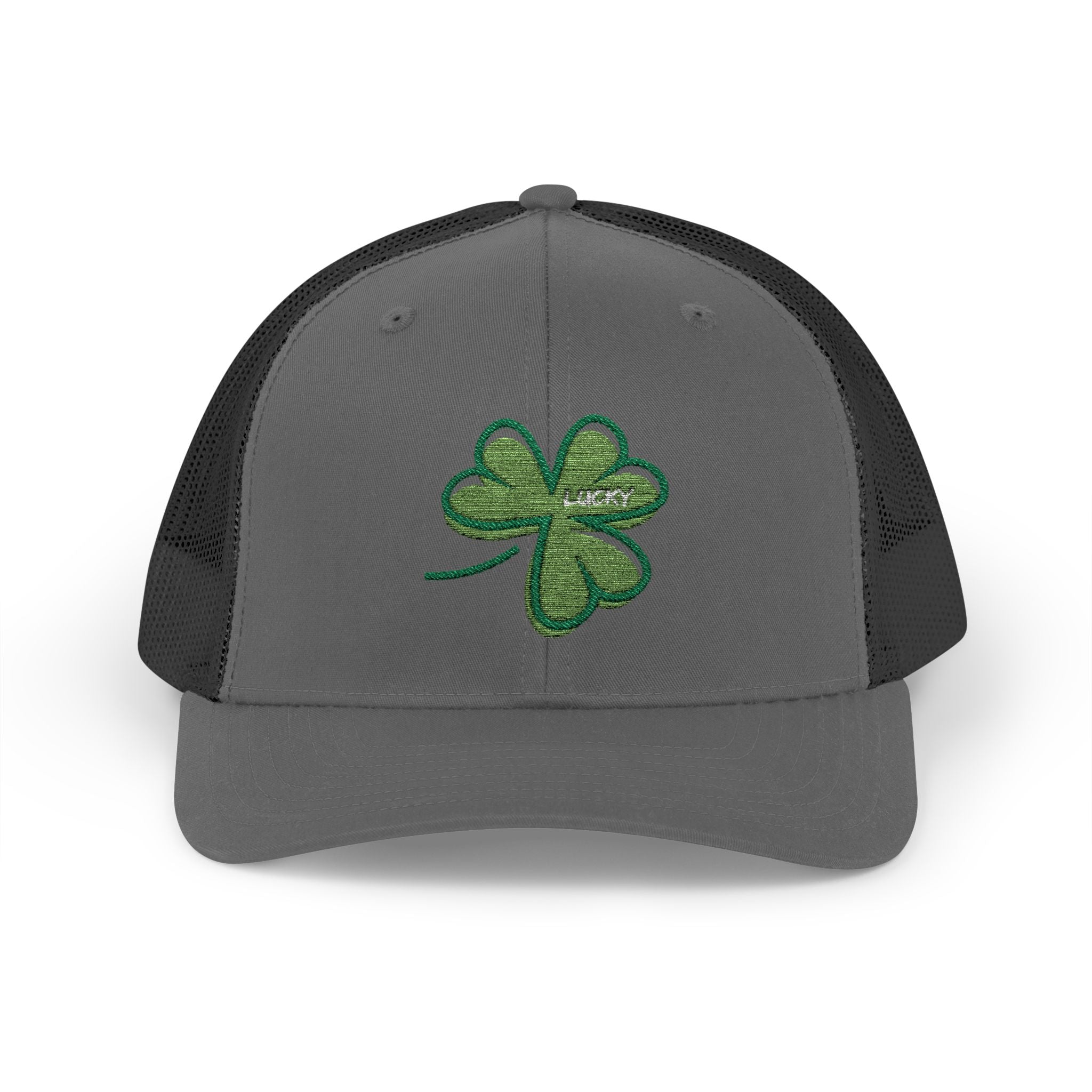 St. Patrick's Day Lucky 4-Leaf Clover Snapback Trucker Cap