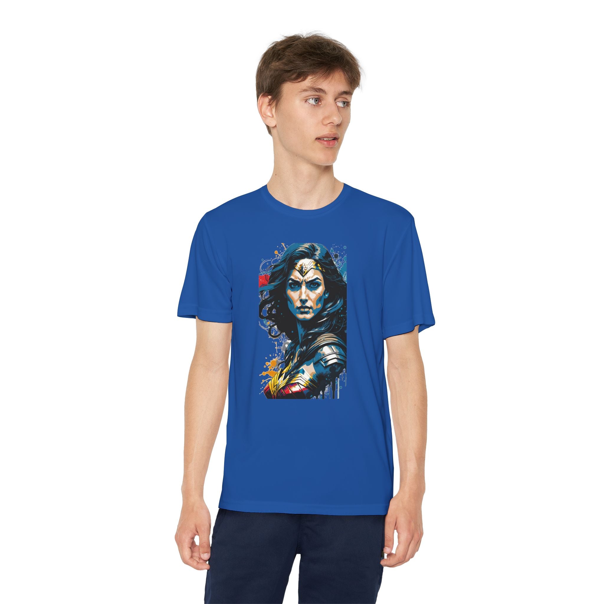 Superhero Youth T-Shirt Sports Graphic Tee, Cool Athletic Shirt for Kids