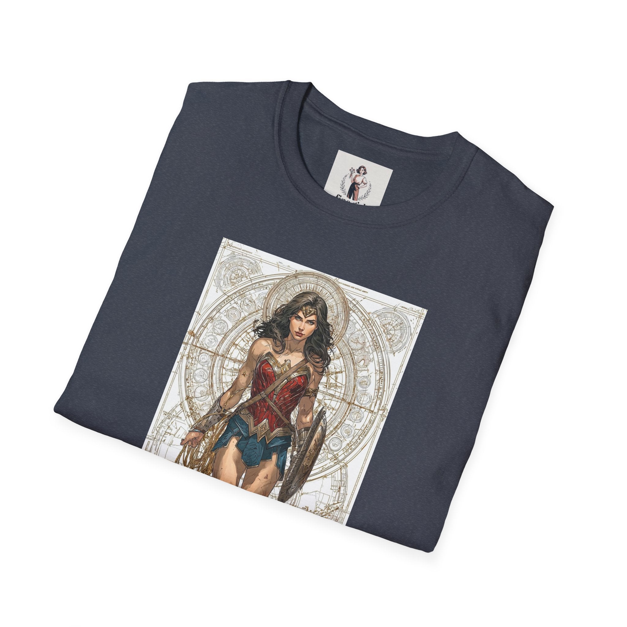 Wonder Woman Superhero Marvel Unisex Softstyle T-Shirt, Comic Book Tee, Geeky Clothing, Cosplay Costume Top
