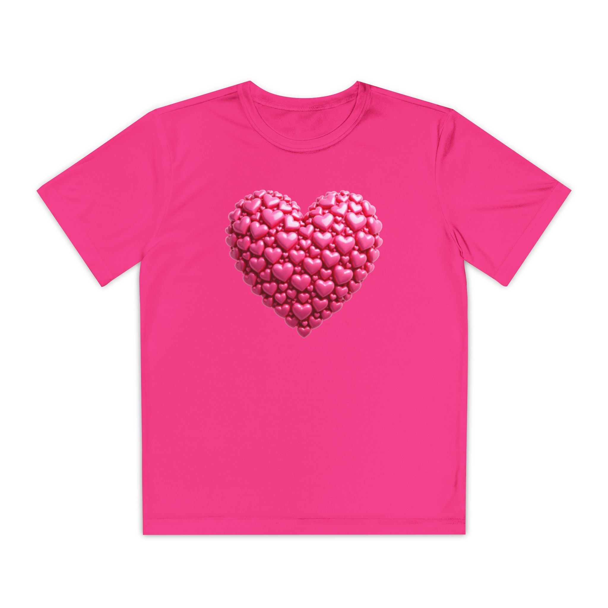 Heart Youth T-Shirt Sports Graphic Tee, Cool Athletic Shirt for Kids, Perfect for Sports Events, Team Spirit