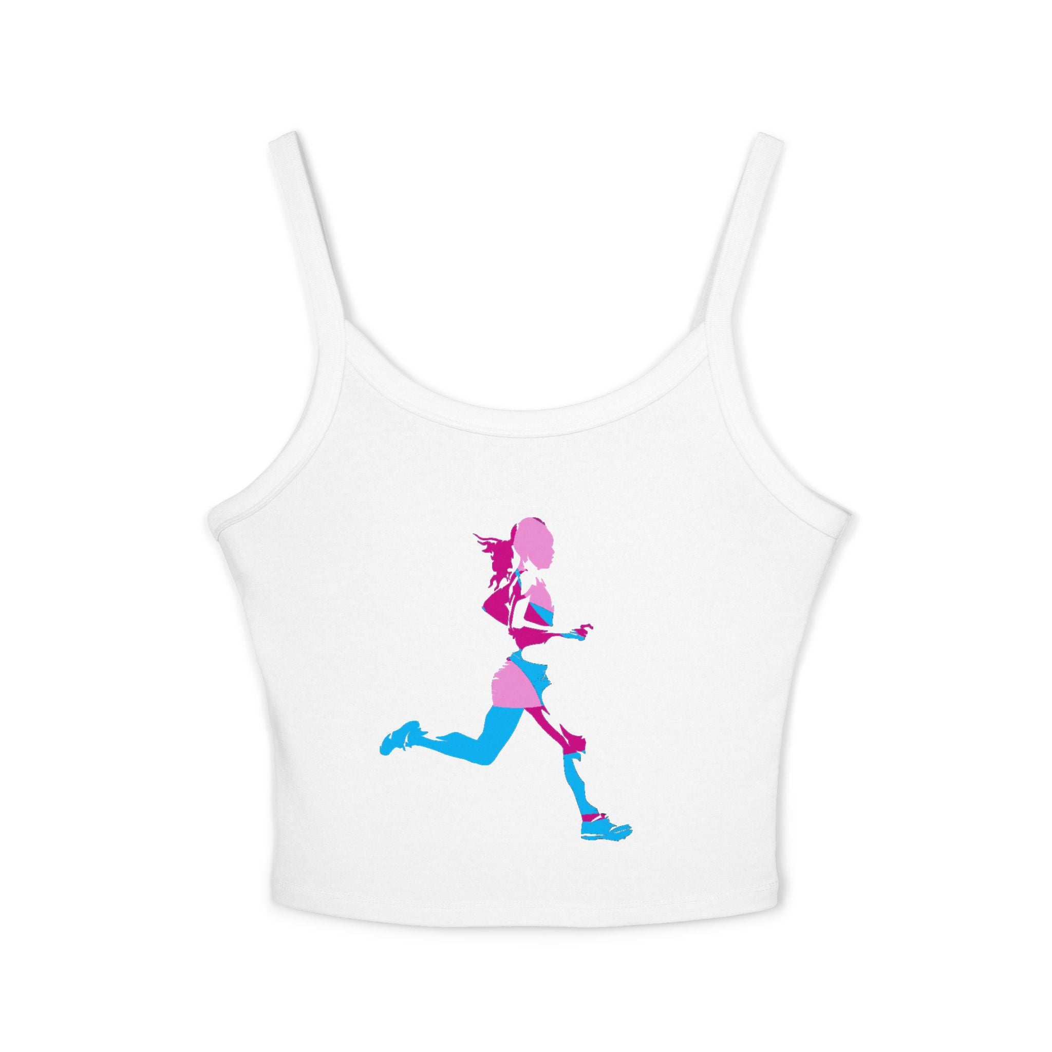 Running Woman Tank Top, Athletic Workout Top, Fitness Sleeveless Shirt, Jogging Muscle Tee, Exercise Gym Cami