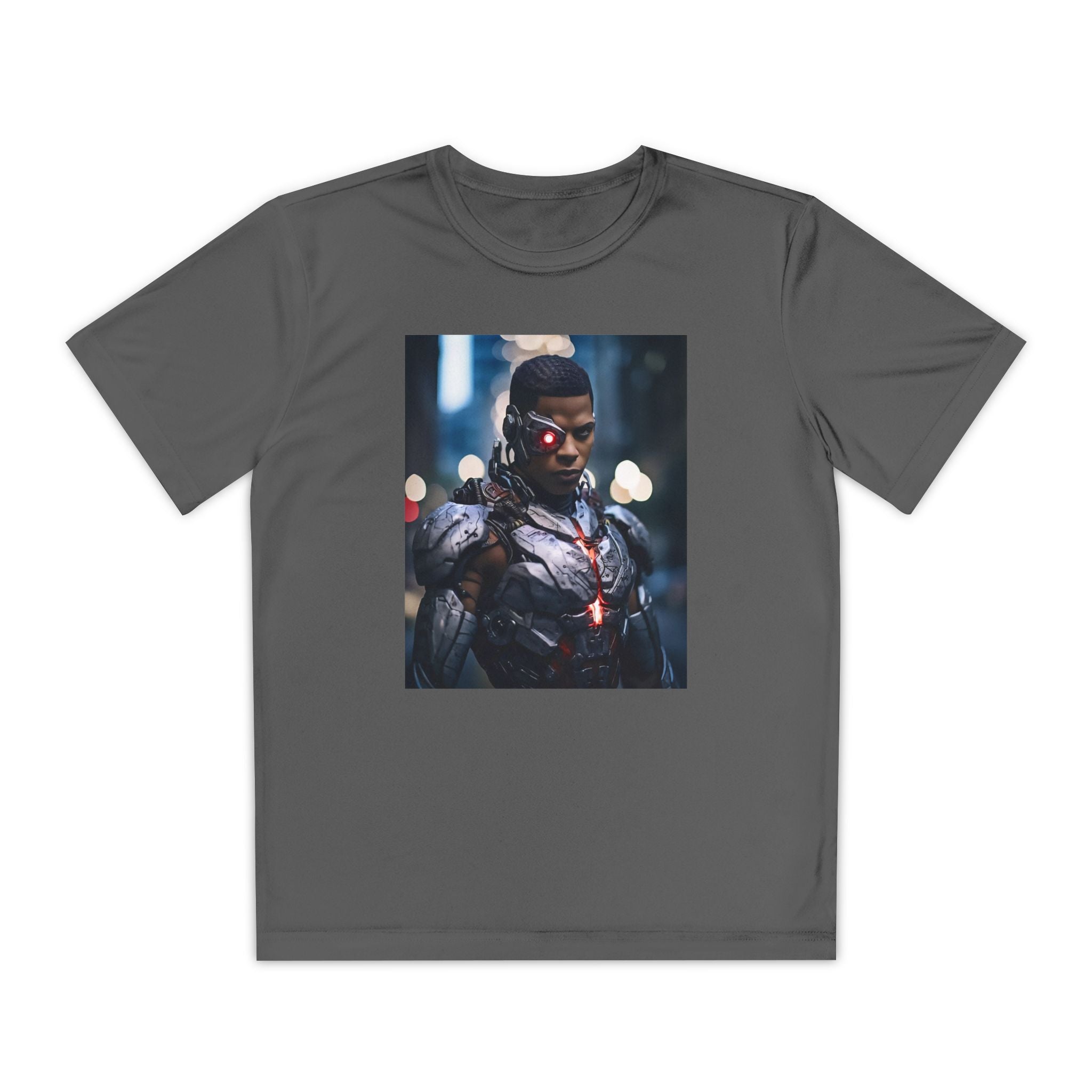 Cyborg Superhero Marvel Patriotic, Kids Graphic T-Shirt, Boys Hero Top, Girls Comic Book Clothing, Birthday
