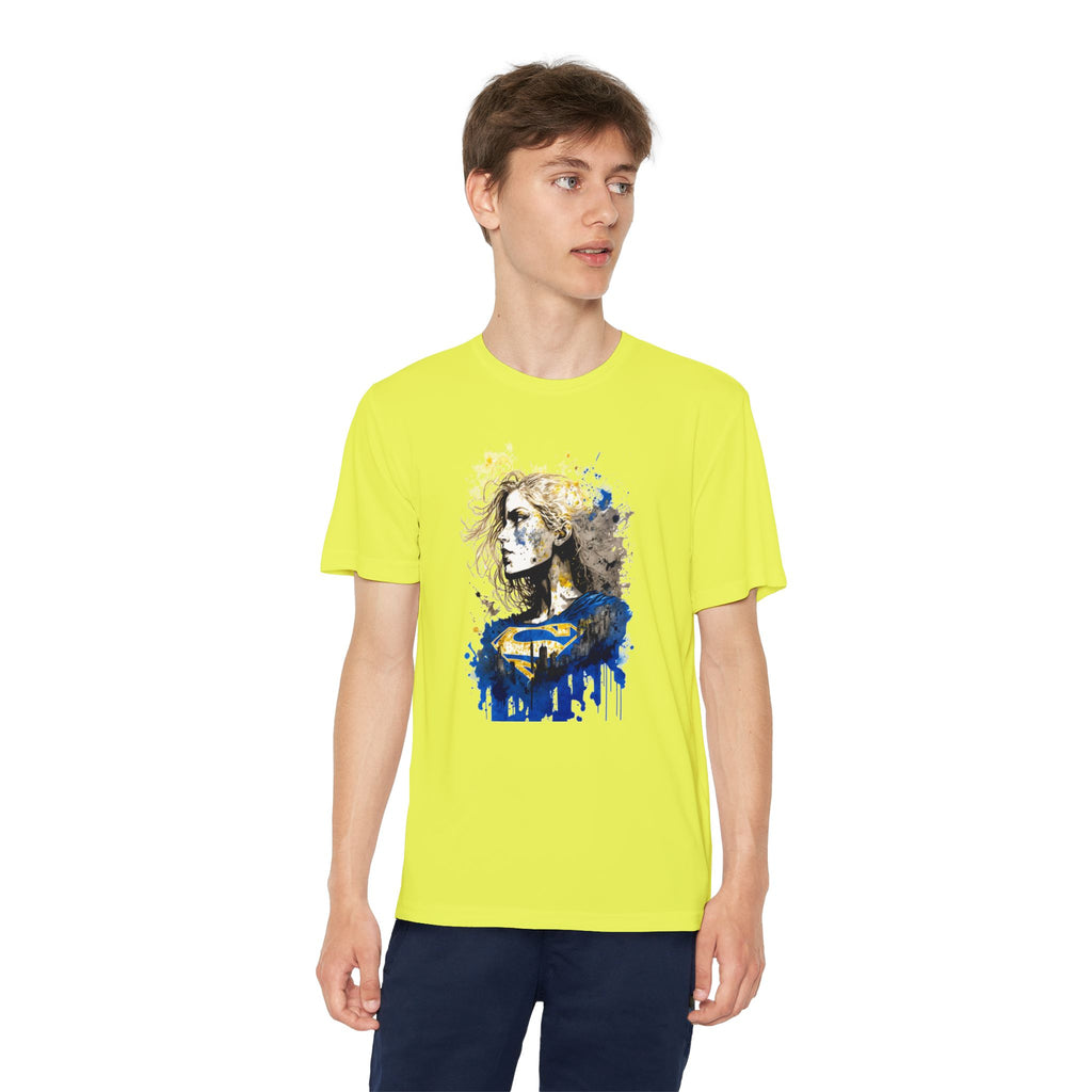 Superhero Youth T-Shirt Sports Graphic Tee, Cool Athletic Shirt for Kids