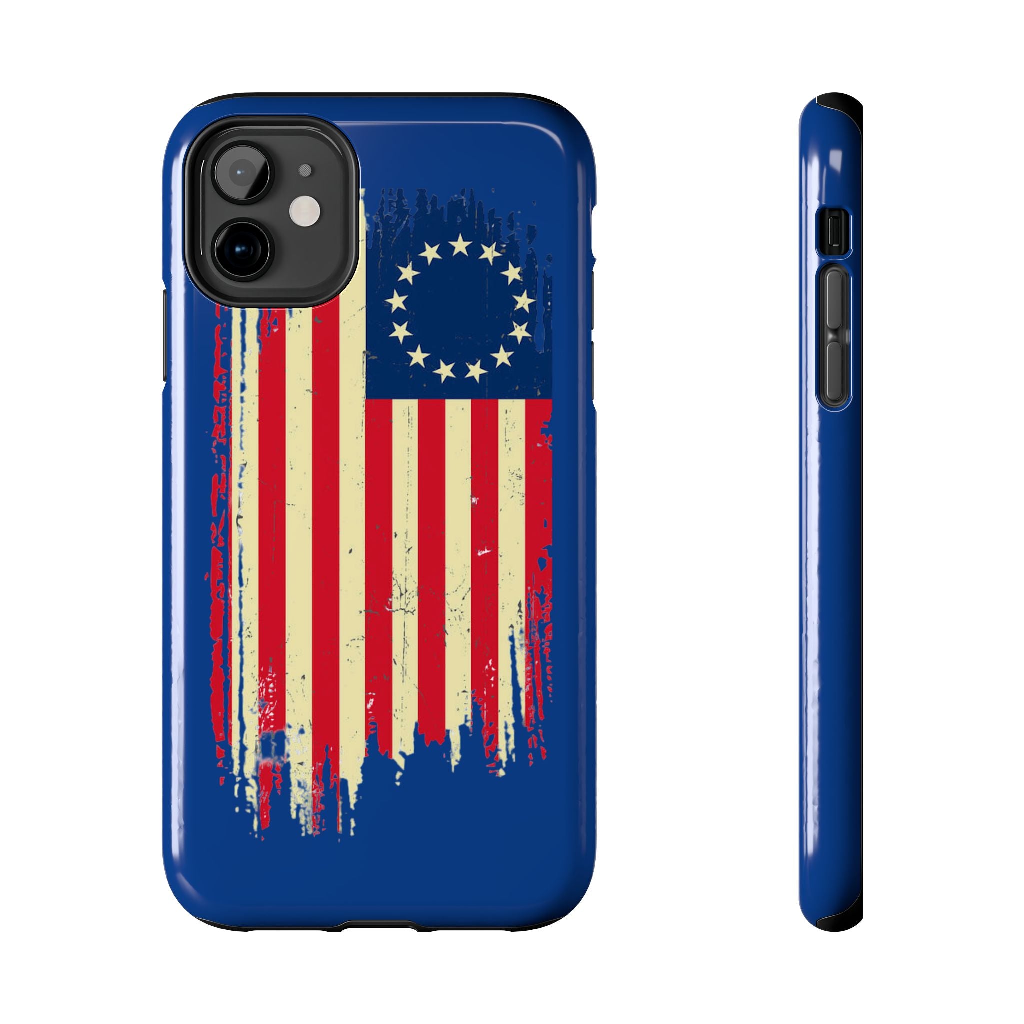 Patriotic Phone Cases with Vintage Flag Design, Tough Case for Independence Day, Memorial Day, 4th of July, Gift for Veterans, USA Pride