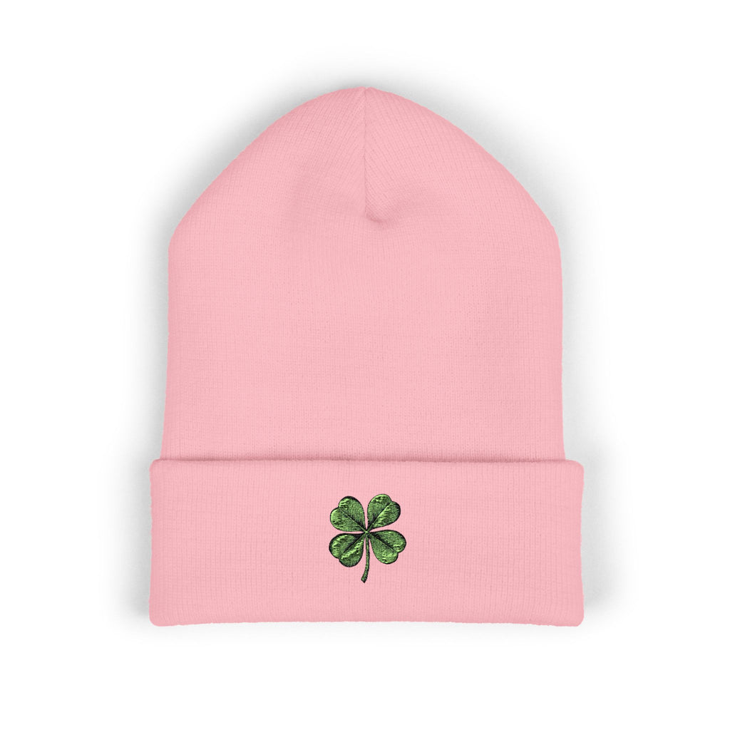 St. Patrick's Day 4-Leaf Clover Embroidered Beanie
