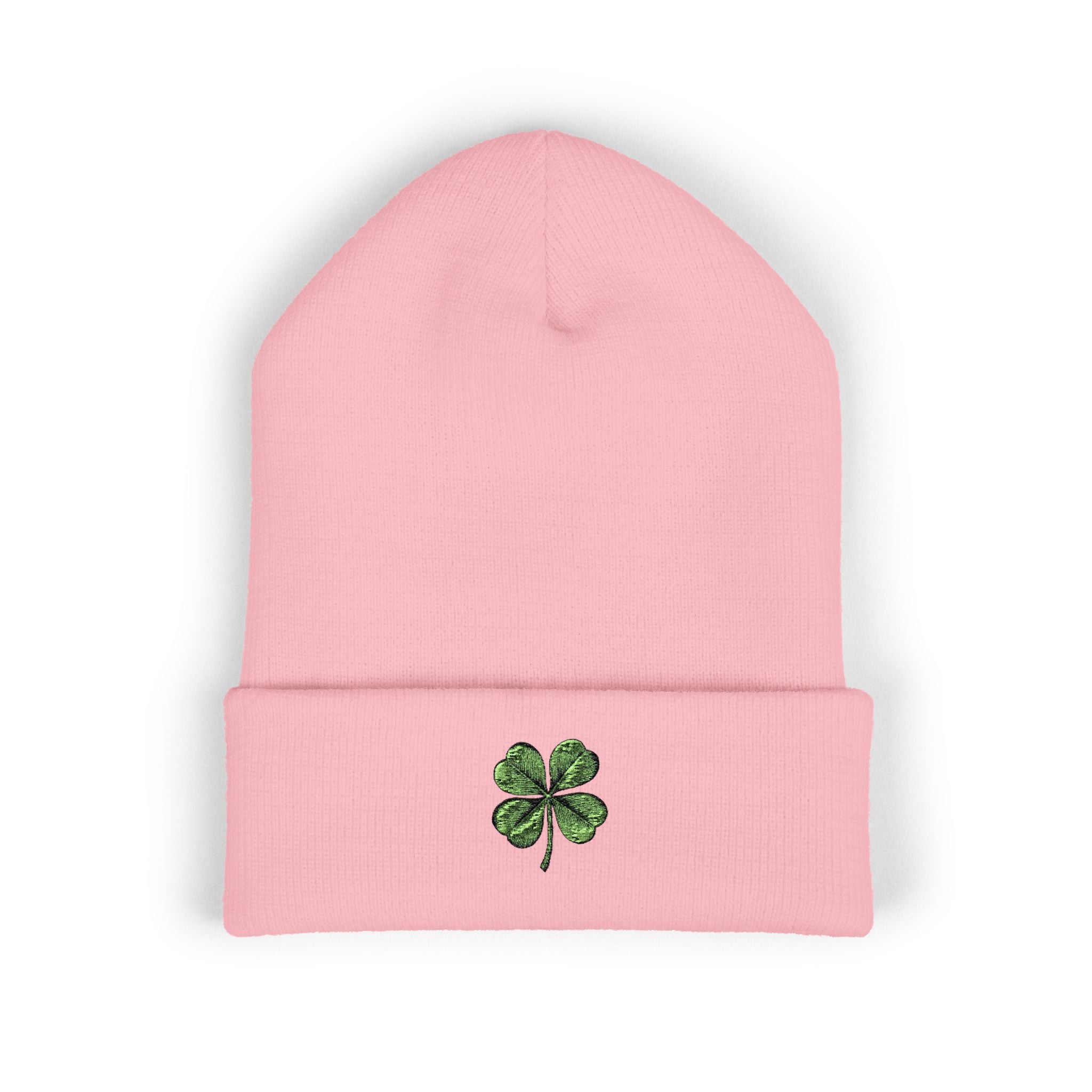 St. Patrick's Day 4-Leaf Clover Embroidered Beanie