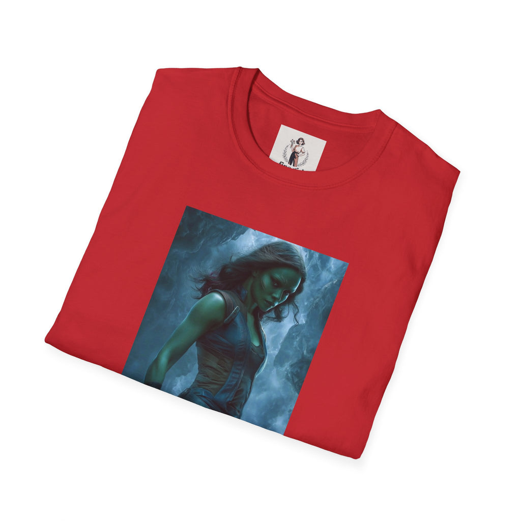 Gamora From Gardians Of The Galaxy Superhero Marvel Unisex Softstyle T-Shirt, Comic Book Tee, Geeky Clothing, Cosplay Costume Top
