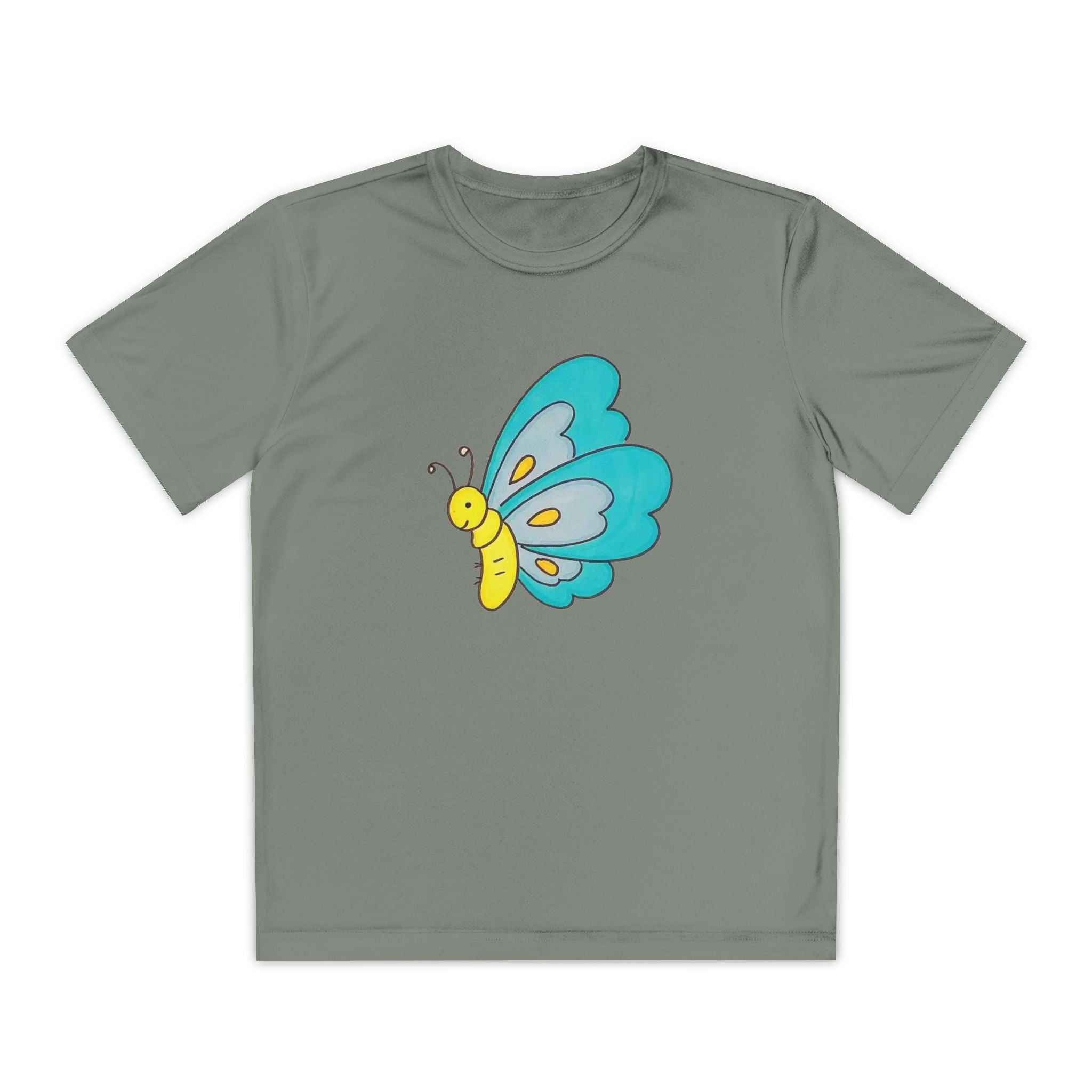 Butterffy Youth T-Shirt Sports Graphic Tee, Cool Athletic Shirt for Kids, Perfect for Sports Events, Team Spirit