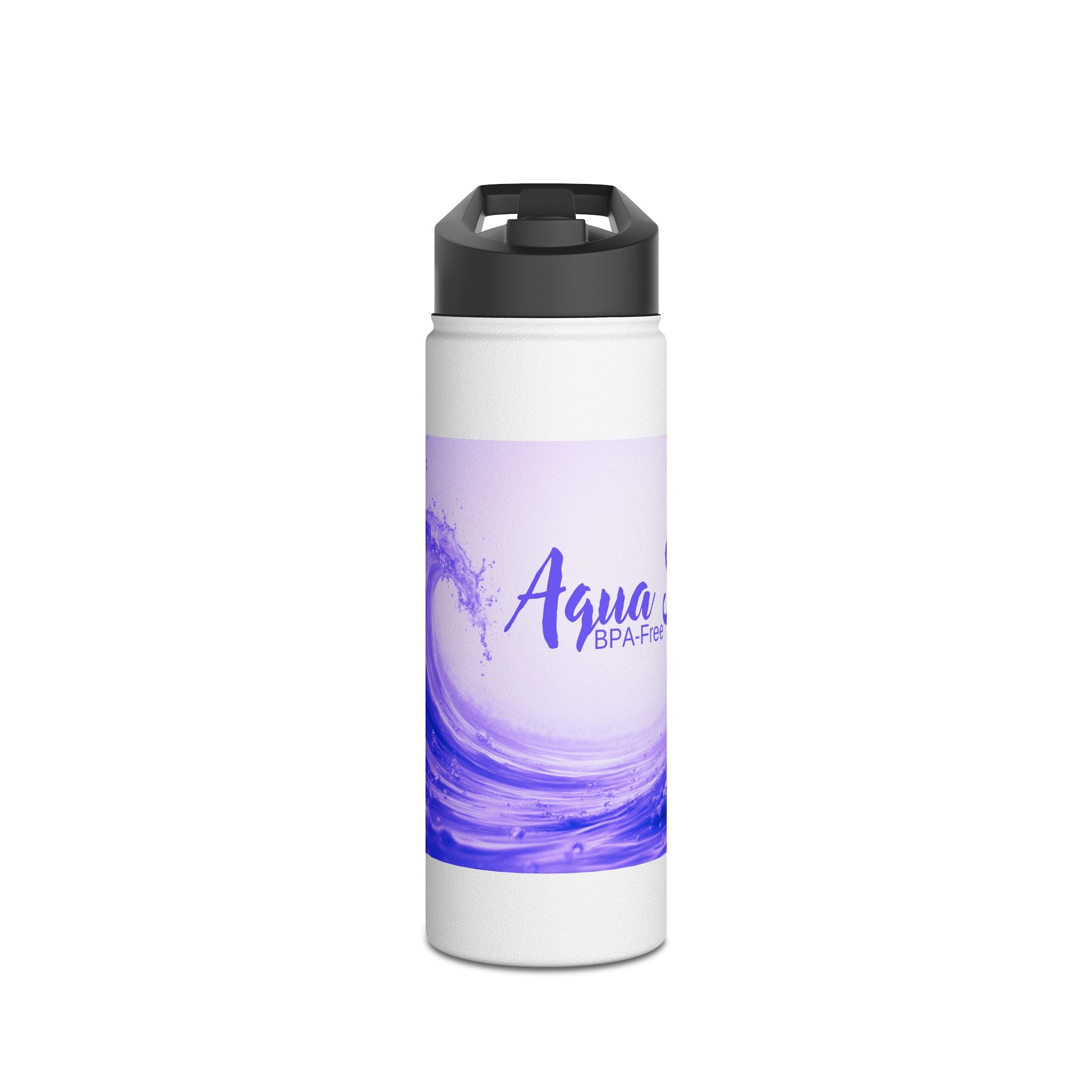 Aqua Wave Stainless Steel Water Bottle, Hydration Gift, Outdoor Adventure, Beach Vibes, Eco-Friendly, Travel Companion