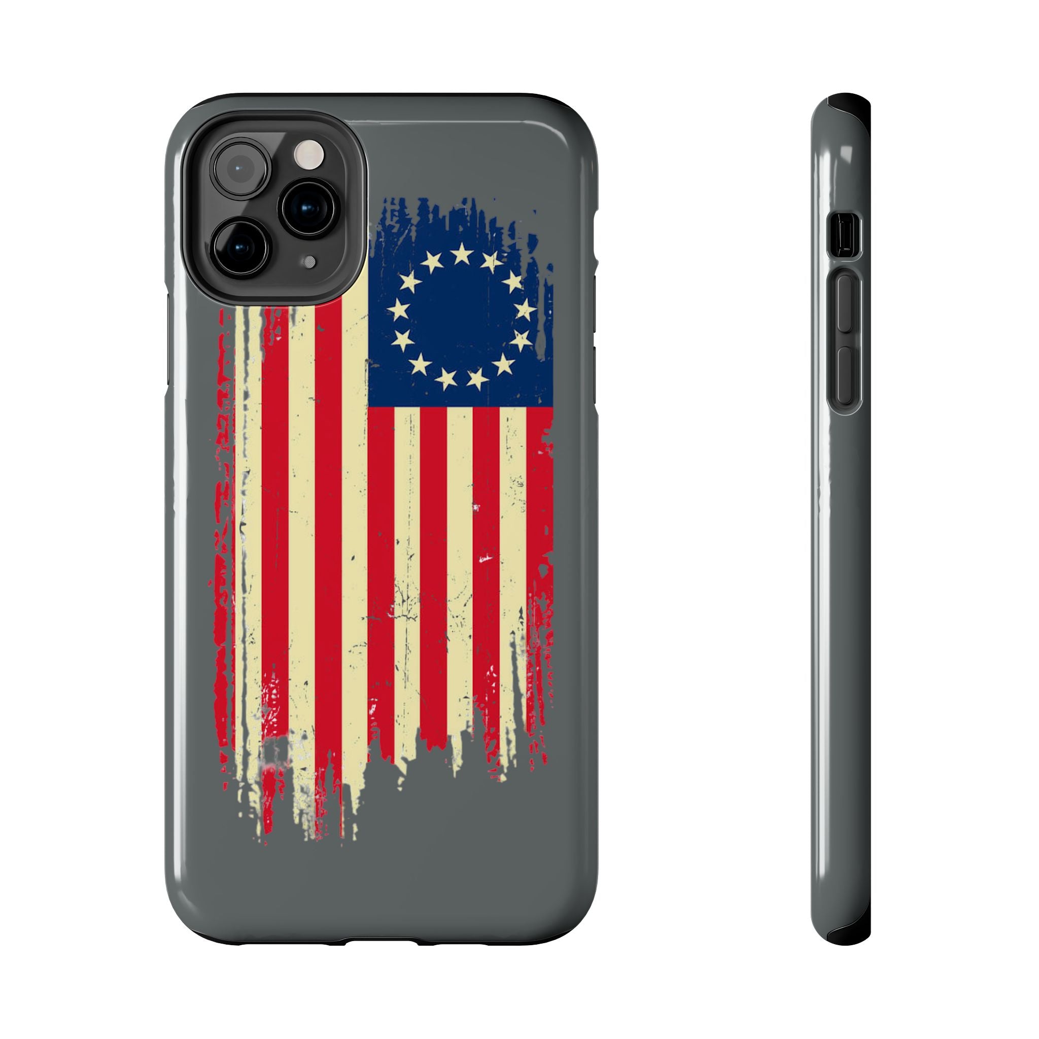 Patriotic Phone Cases with Vintage Flag Design, Tough Case for Independence Day, Memorial Day, 4th of July, Gift for Veterans, USA Pride