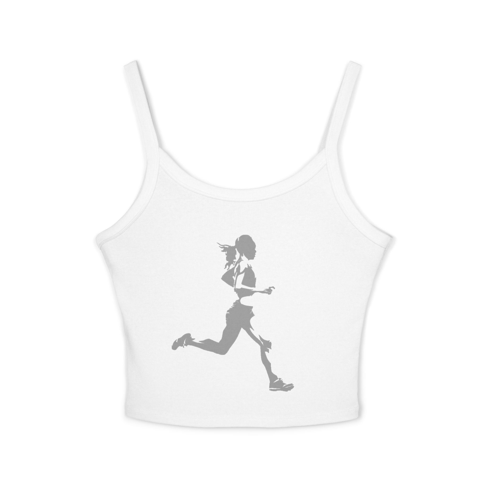 Running Woman Tank Top, Athletic Workout Top, Fitness Sleeveless Shirt, Jogging Muscle Tee, Exercise Gym Cami