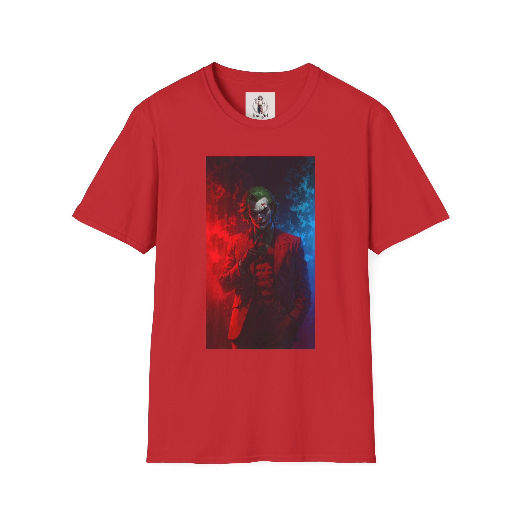 The Joker Superhero Marvel Unisex Softstyle T-Shirt, Comic Book Tee, Geeky Clothing, Cosplay Costume Top