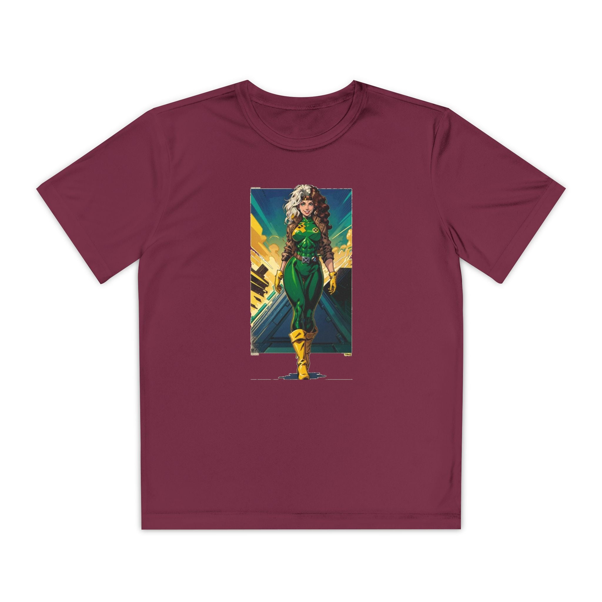 Superhero Youth T-Shirt Sports Graphic Tee, Cool Athletic Shirt for Kids