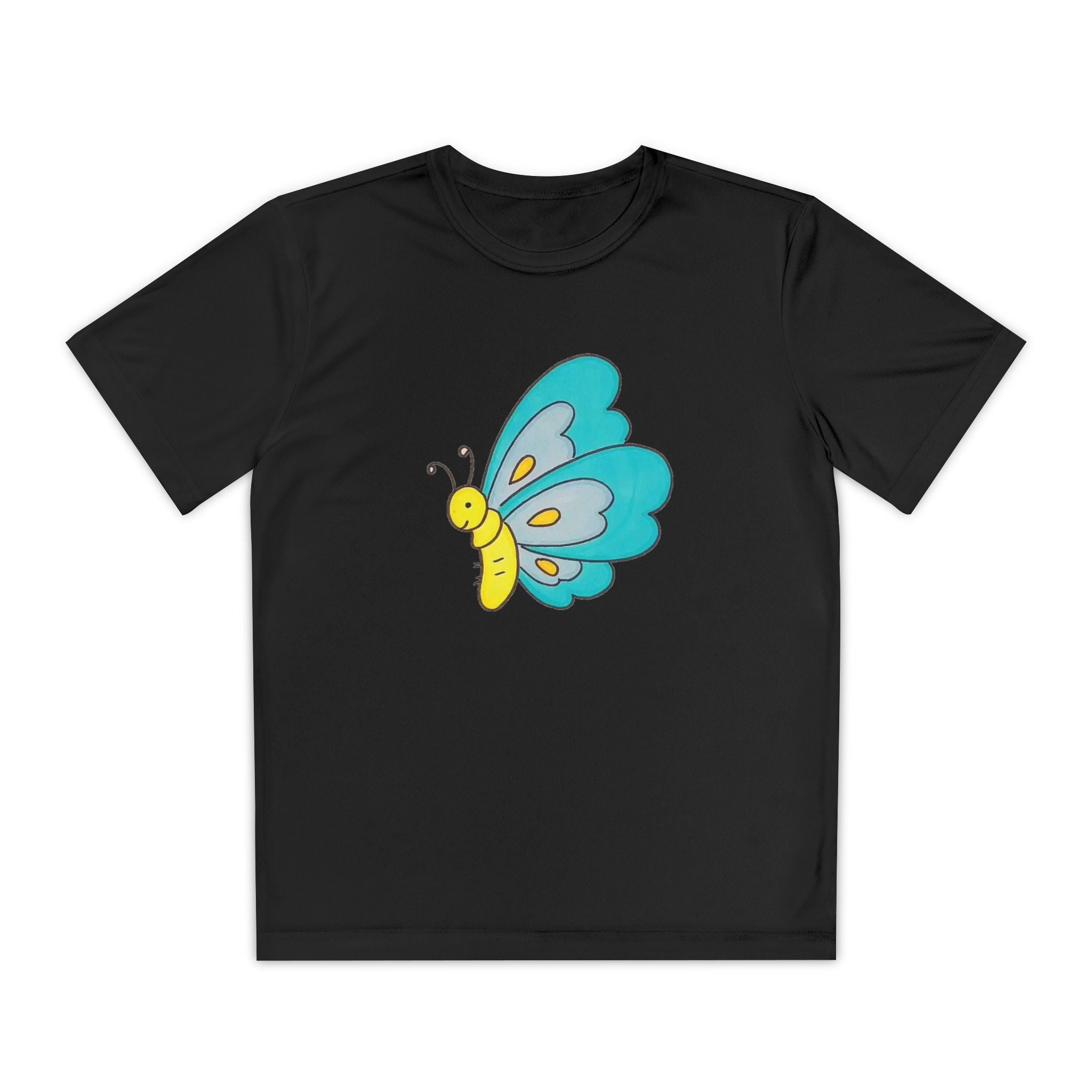 Butterffy Youth T-Shirt Sports Graphic Tee, Cool Athletic Shirt for Kids, Perfect for Sports Events, Team Spirit