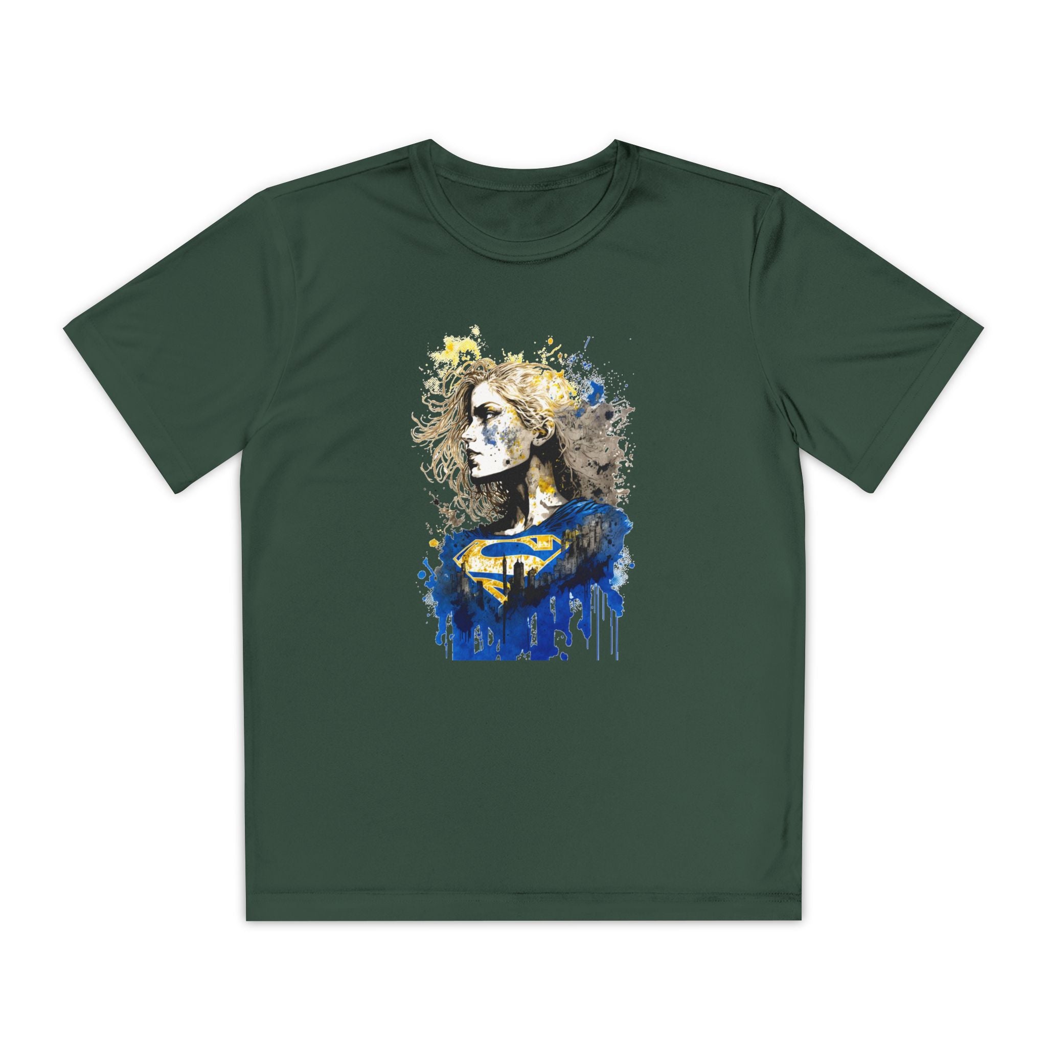 Superhero Youth T-Shirt Sports Graphic Tee, Cool Athletic Shirt for Kids