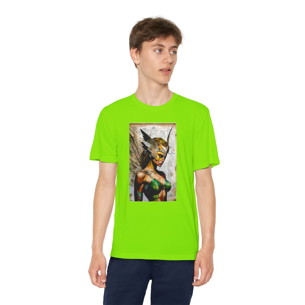 Superhero Youth T-Shirt Sports Graphic Tee, Cool Athletic Shirt for Kids