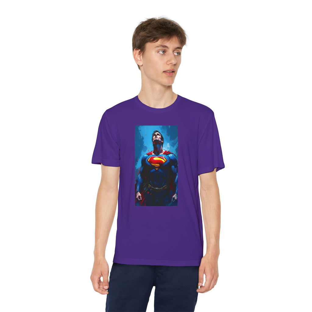 Superman Superhero Marvel T-Shirt, Youth Competitor Tee,  Kids Comic Book Hero Top, Children's Graphic Tee, Youth Super Power T-Shirt