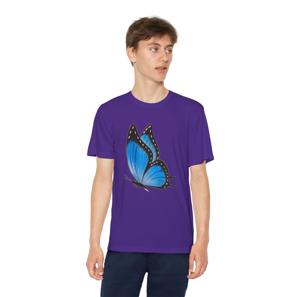 Butterffy Youth T-Shirt Sports Graphic Tee, Cool Athletic Shirt for Kids, Perfect for Sports Events, Team Spirit