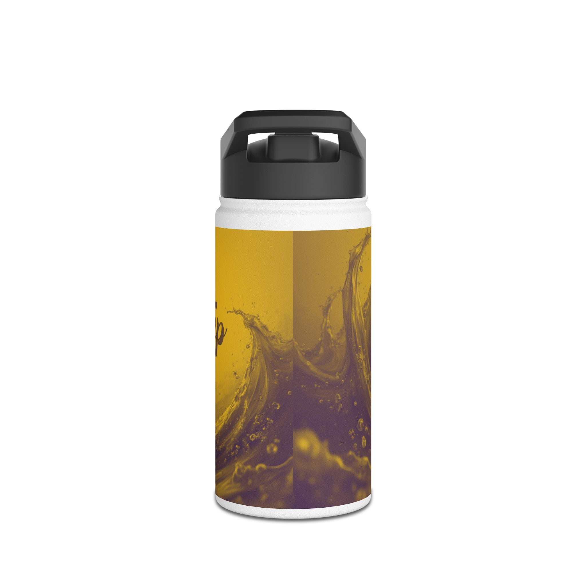 Aqua Wave Stainless Steel Water Bottle, Hydration Gift, Outdoor Adventure, Beach Vibes, Eco-Friendly, Travel Companion