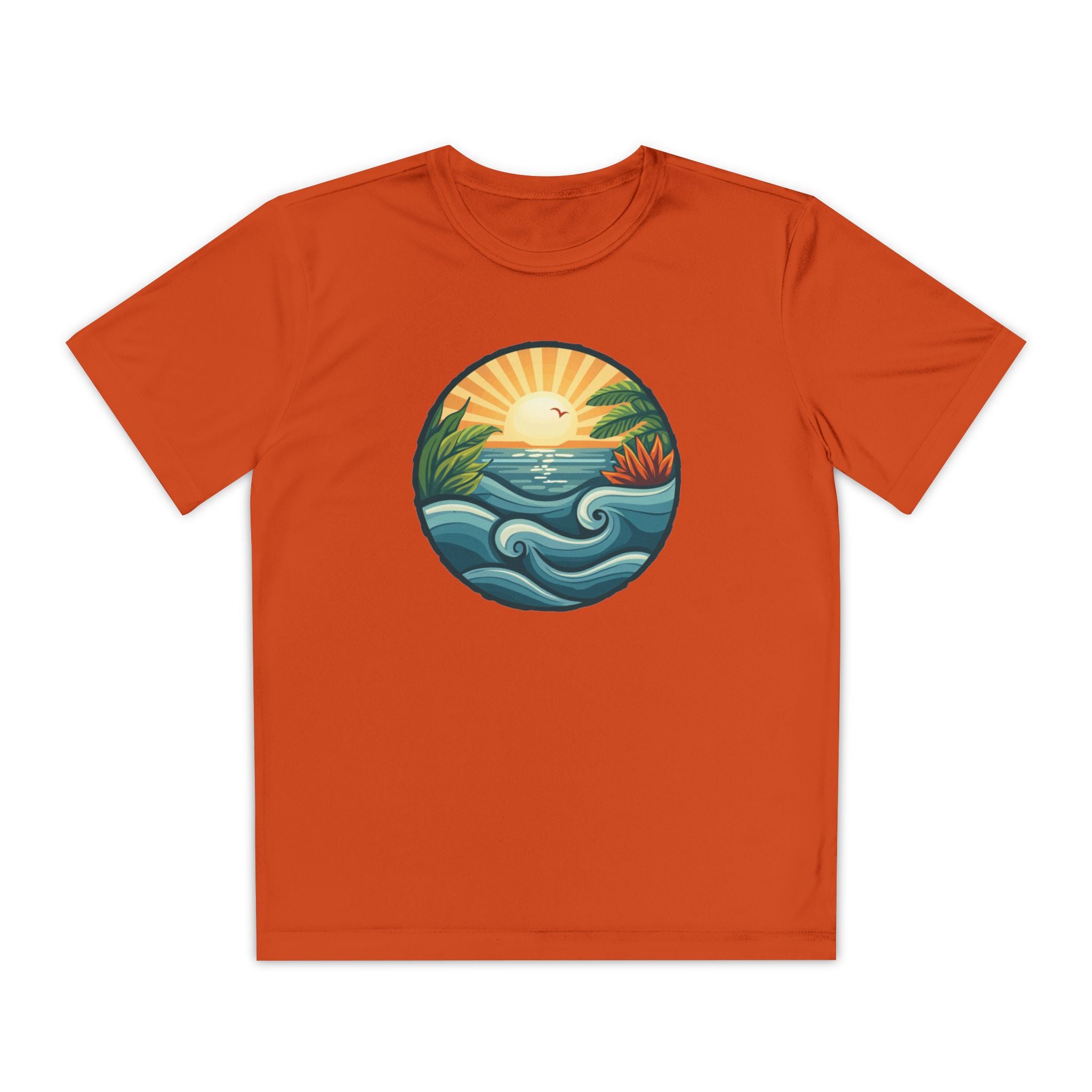Beach Shirt Youth Competitor Tee, Kids Surf Tee, Summer Vacation Top, Ocean Lover T-Shirt, Coastal Clothing