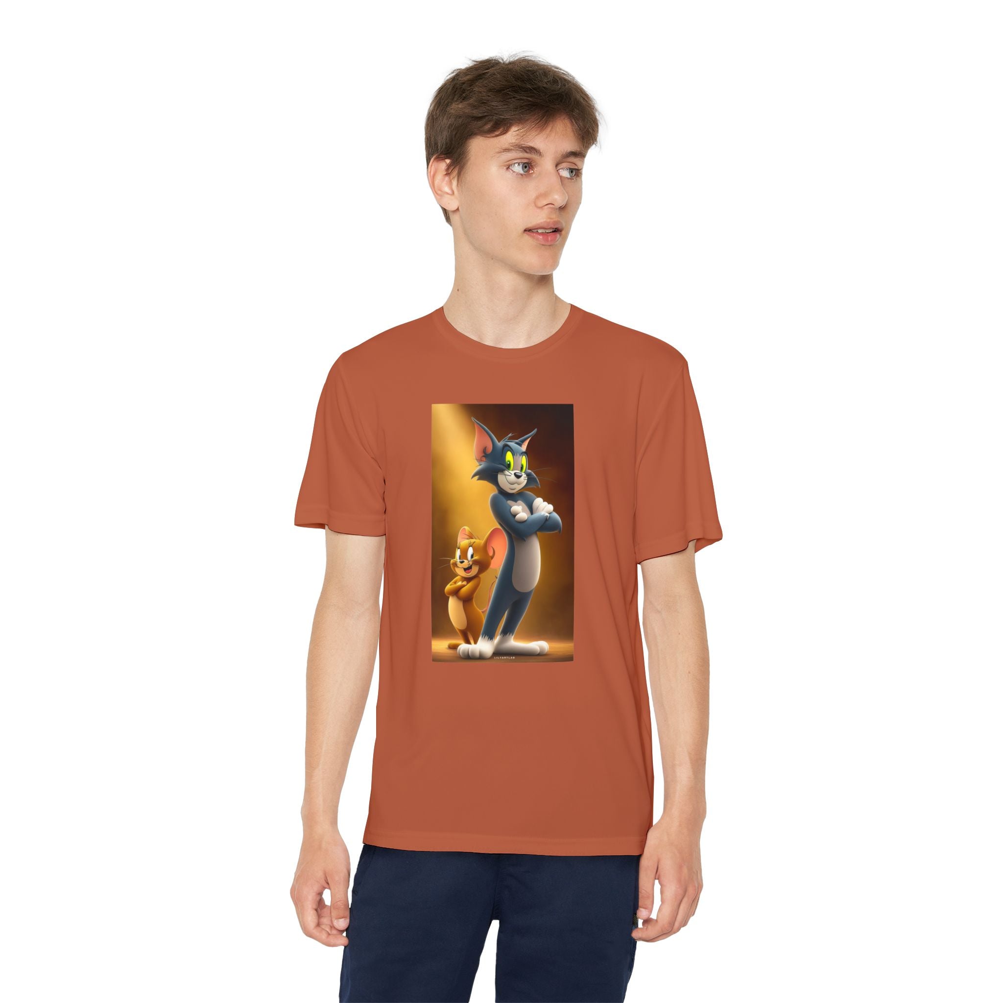 Youth Competitor Tee with Tom And Jerry design, Cartoon Graphic Kid's T-Shirt, Kids Tee, Children's Clothing, Funny Tee for Boys and Girls
