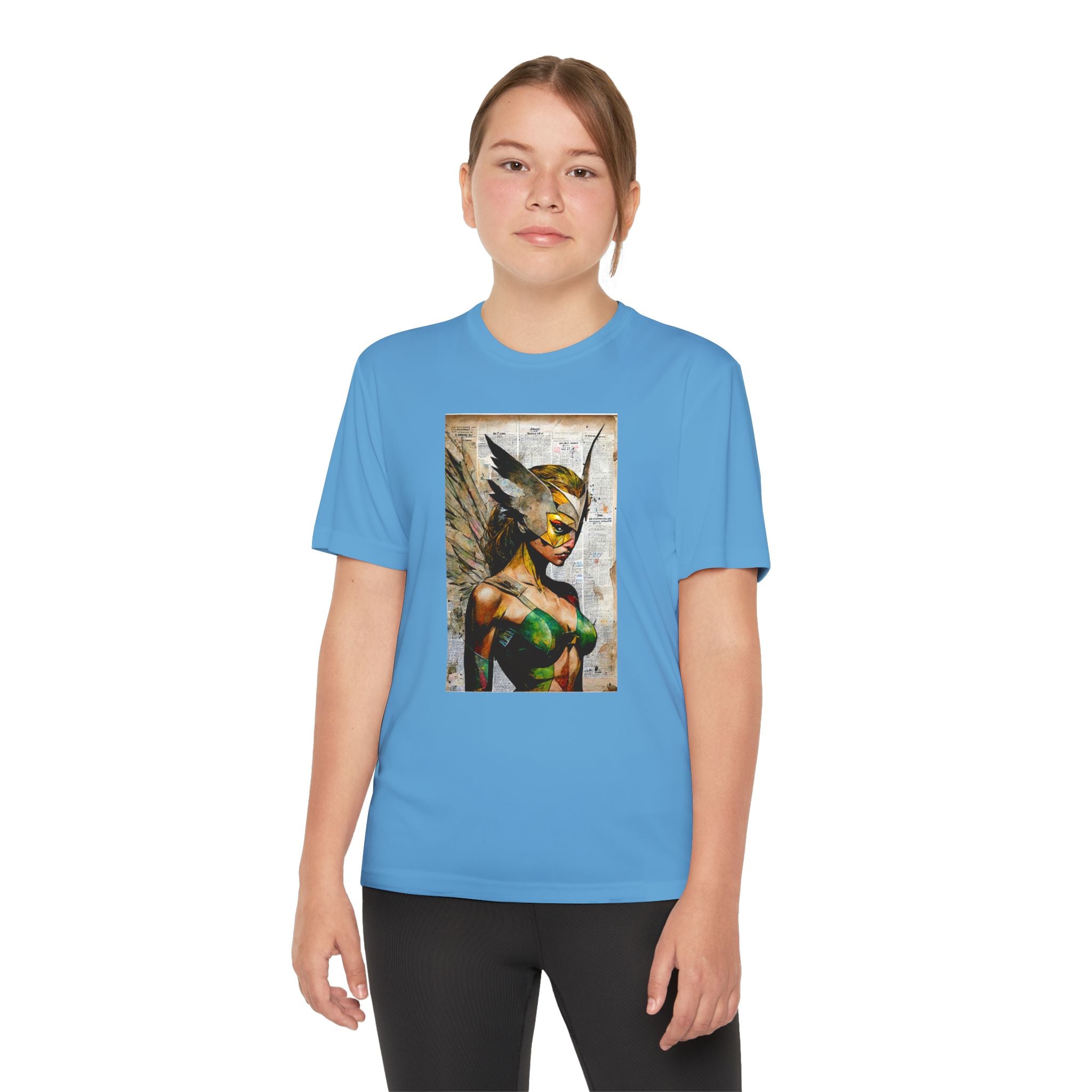 Superhero Youth T-Shirt Sports Graphic Tee, Cool Athletic Shirt for Kids