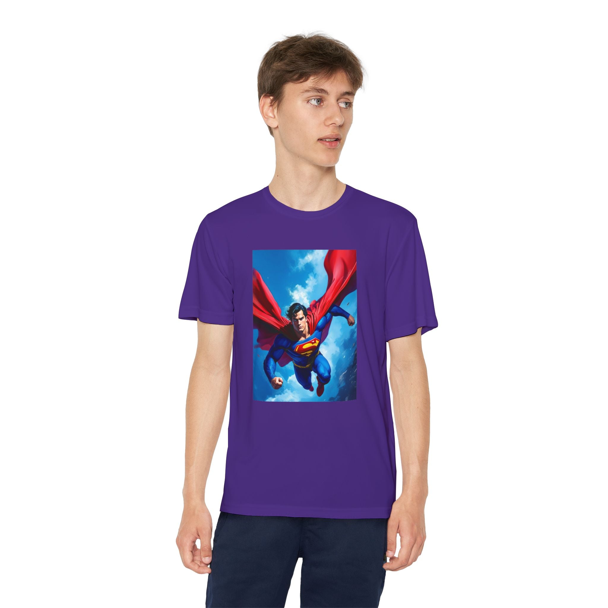 Superman Superhero Marvel T-Shirt, Youth Competitor Tee,  Kids Comic Book Hero Top, Children's Graphic Tee, Youth Super Power T-Shirt