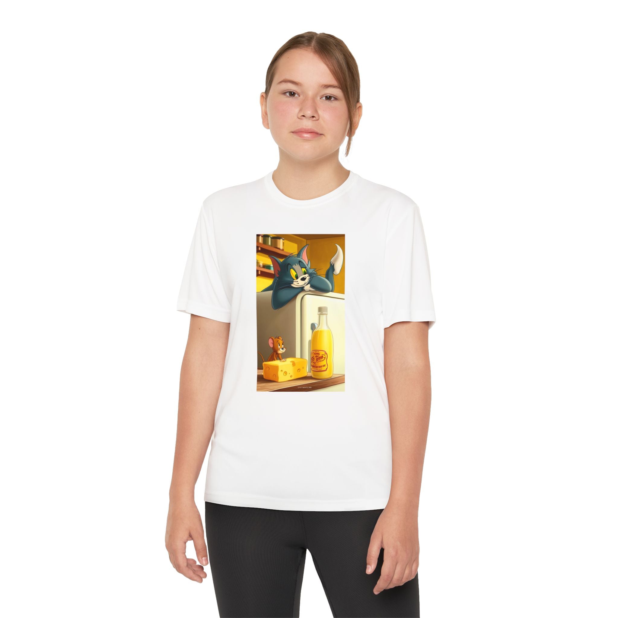 Youth Competitor Tee with Tom And Jerry design, Cartoon Graphic Kid's T-Shirt, Kids Tee, Children's Clothing, Funny Tee for Boys and Girls